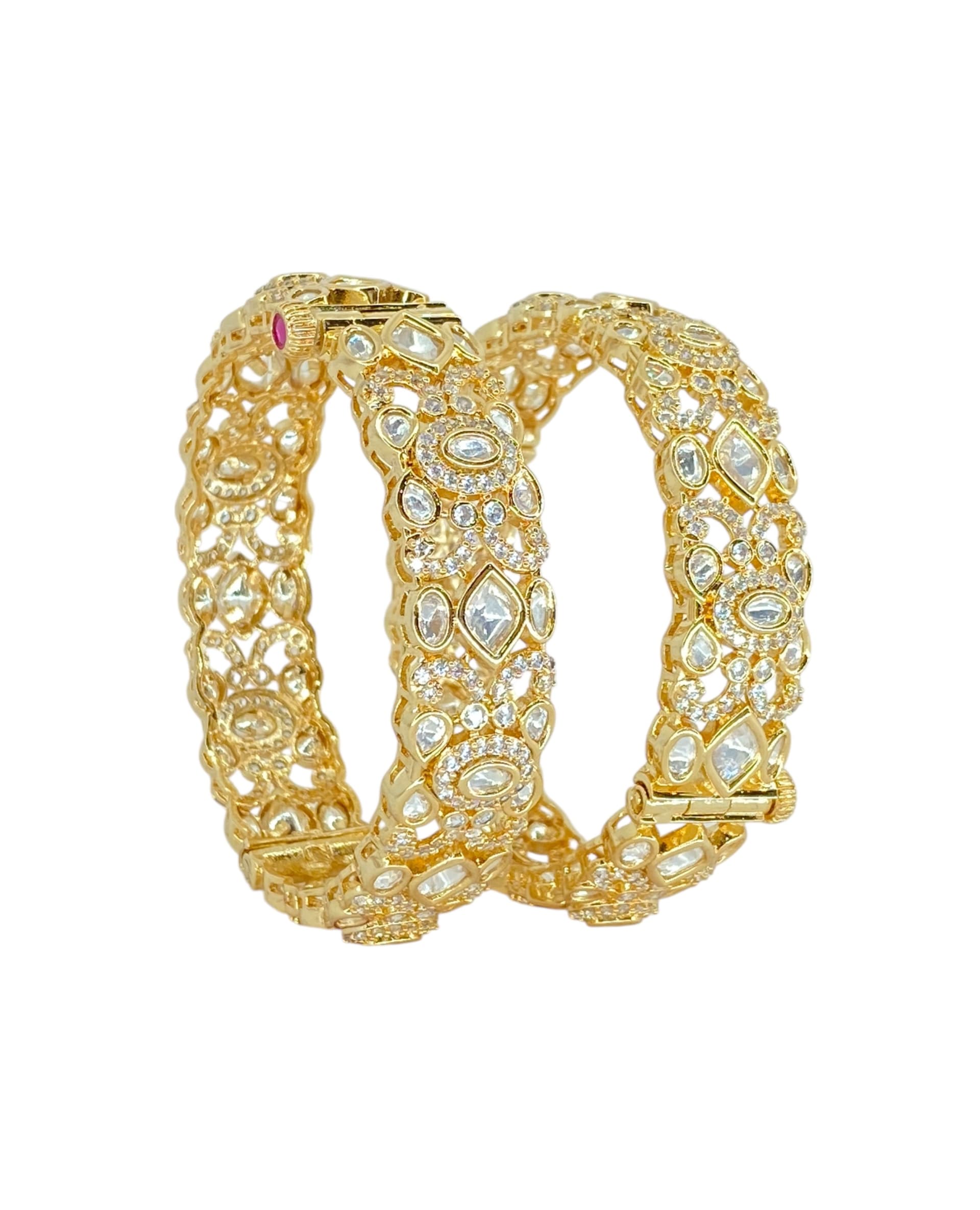 Diwali Vibes Kundan Bangles thumbnail 3