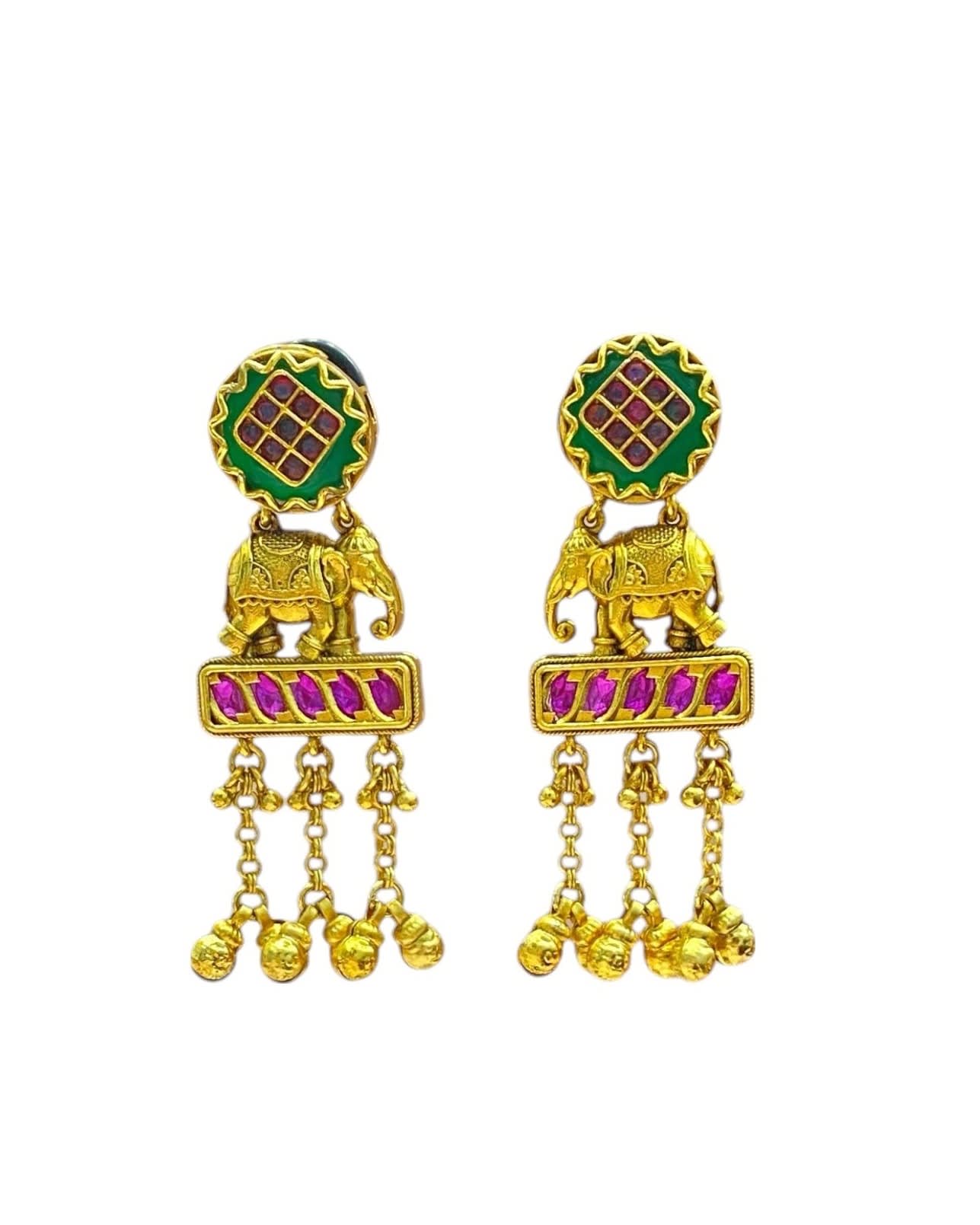 Karva Chauth Kundan Jhumkas — main view | Sirini Jewellery