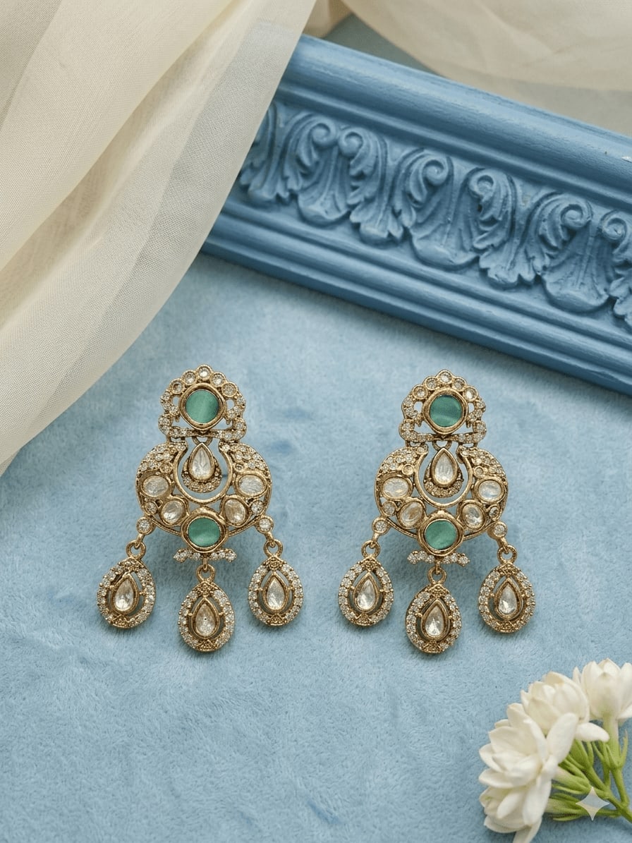 Festive Kundan Earring thumbnail 5