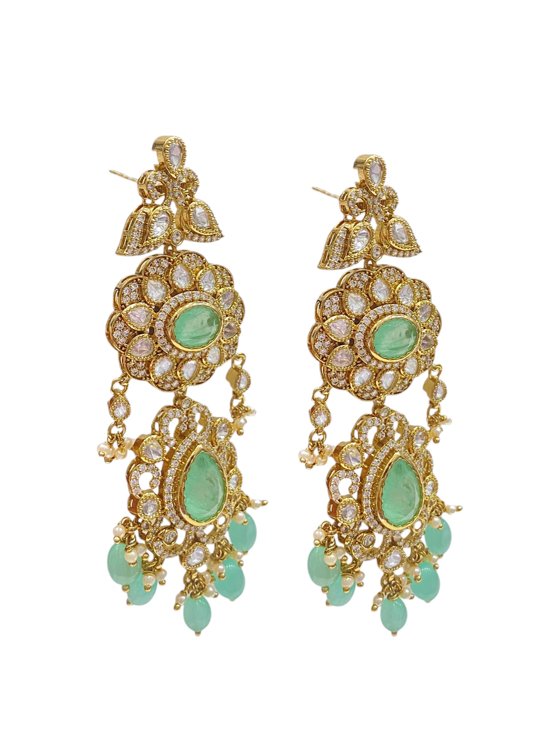 Diwali Kundan Earrings thumbnail 5