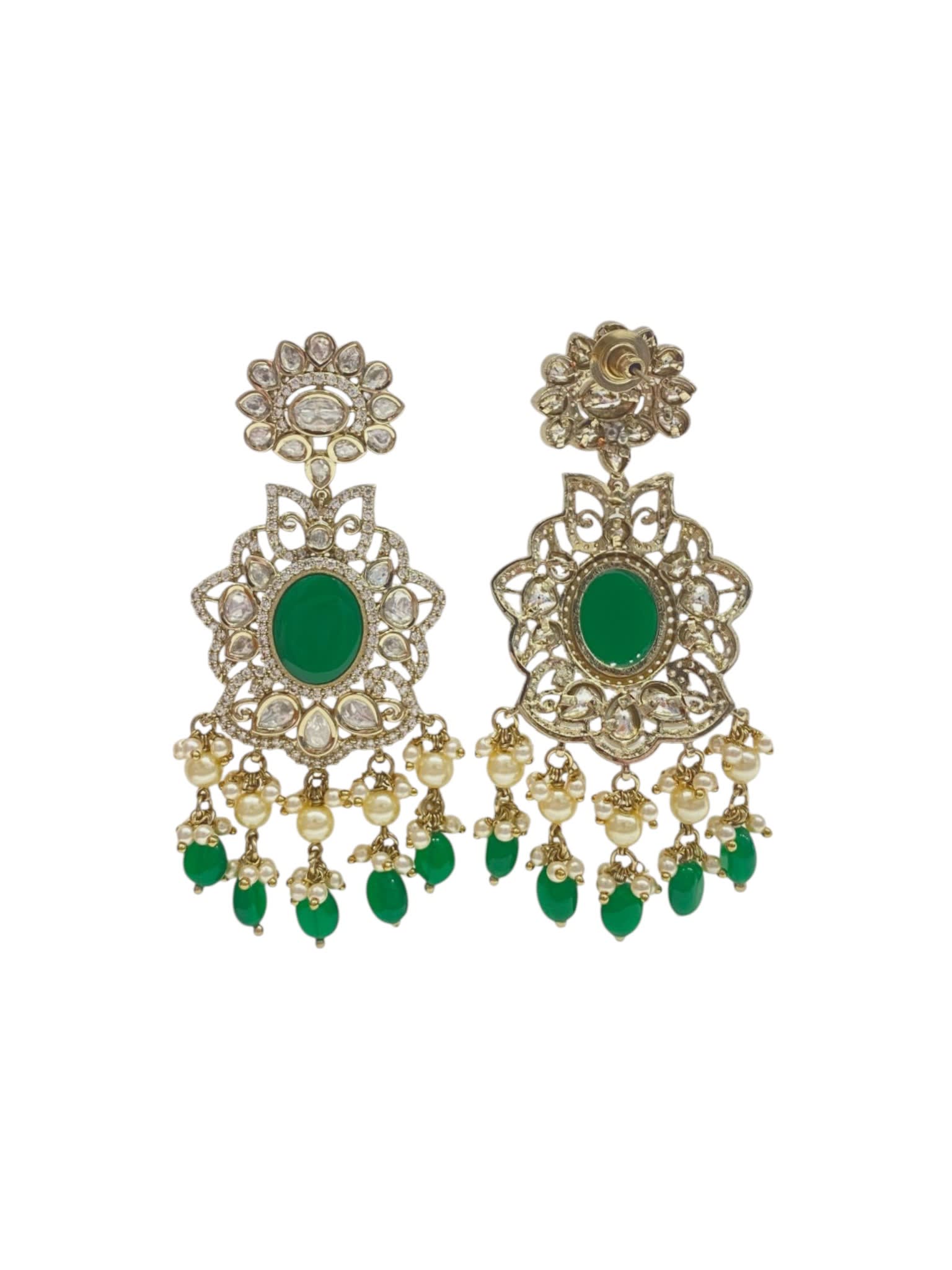 Festive Kundan Chandelier Earrings  thumbnail 2