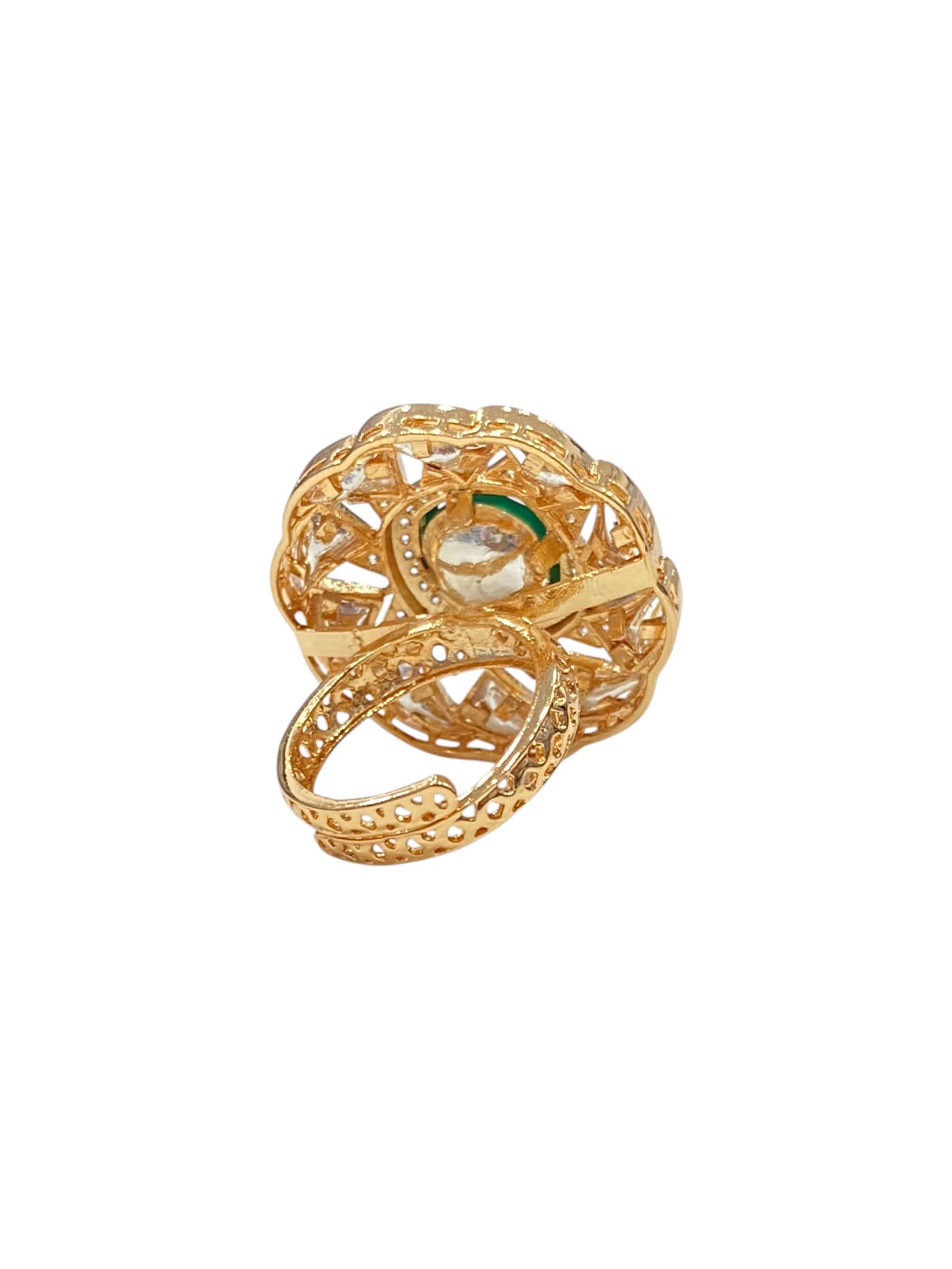 Royal Green Glow Statement Ring thumbnail 3