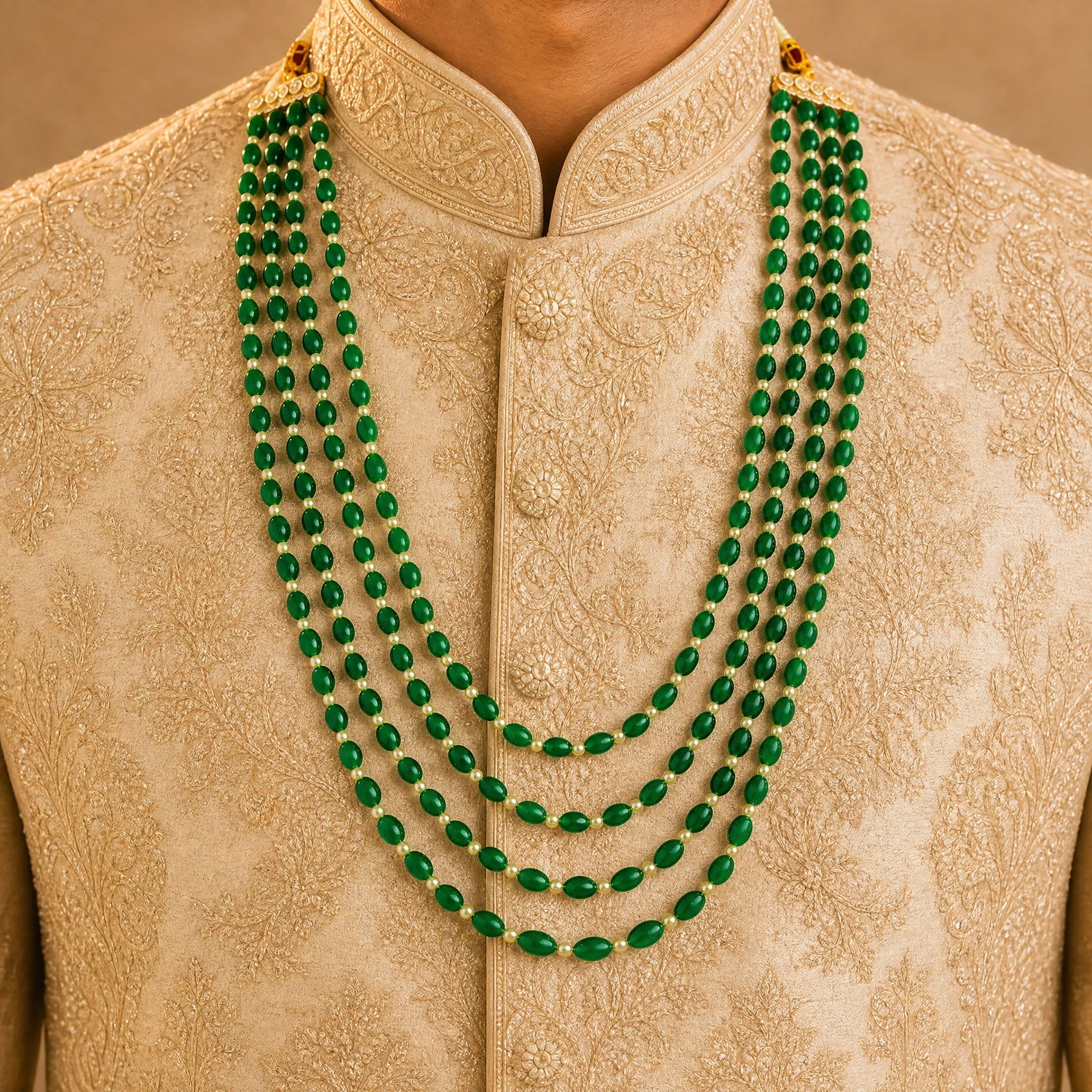 Royal Bead Groom Mala — handcrafted Groom Mala by Sirini Jewellery