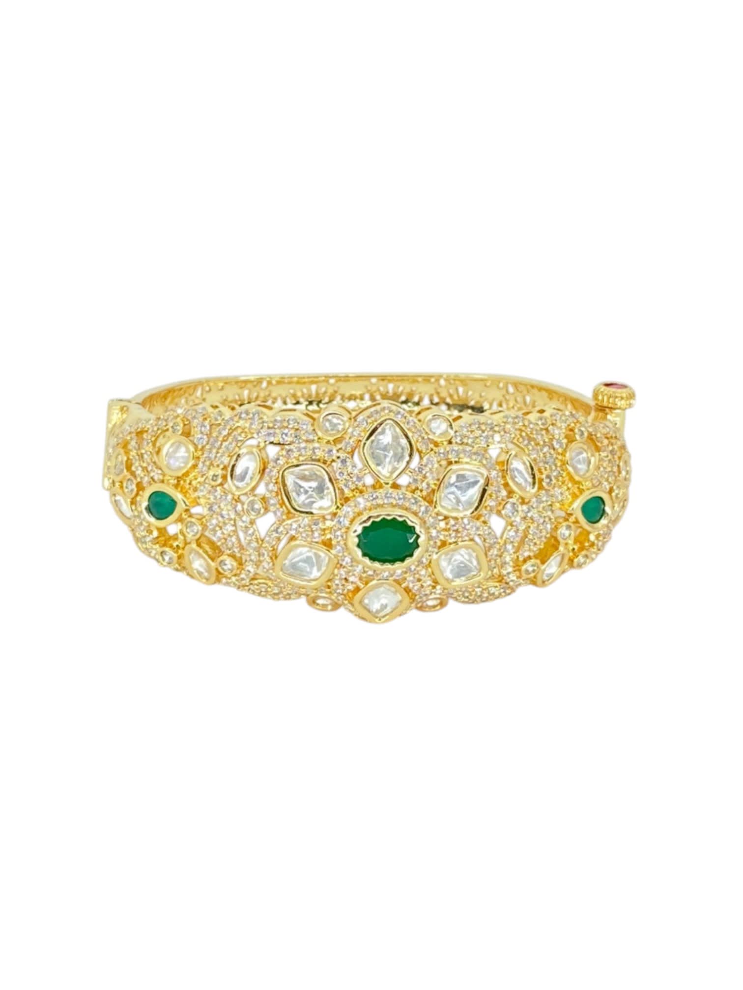 Emberald kundan Exclusive Bracelet thumbnail 3
