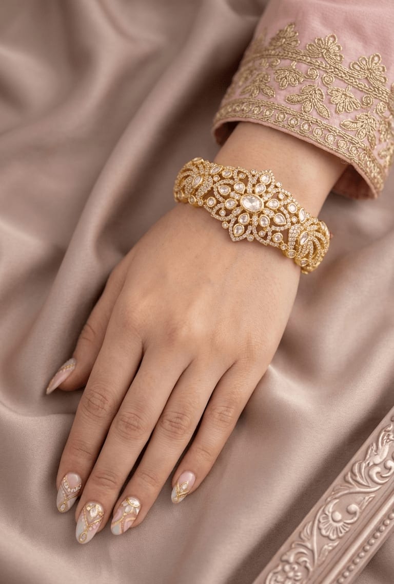 Sirini Regal Kundan Kada — handcrafted Bracelet by Sirini Jewellery