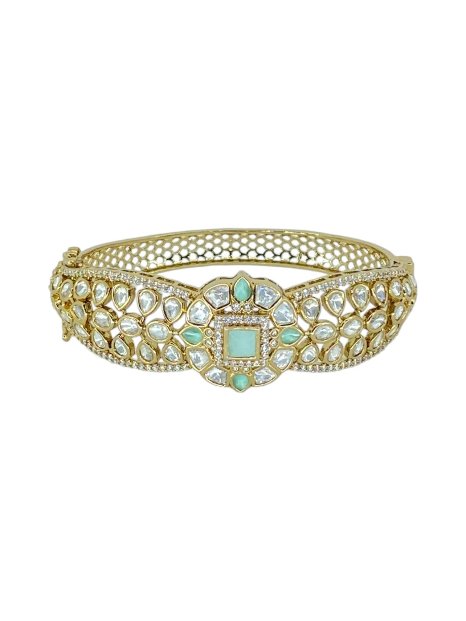 Mint Square-Cut Polki Elegance Bracelet thumbnail 3