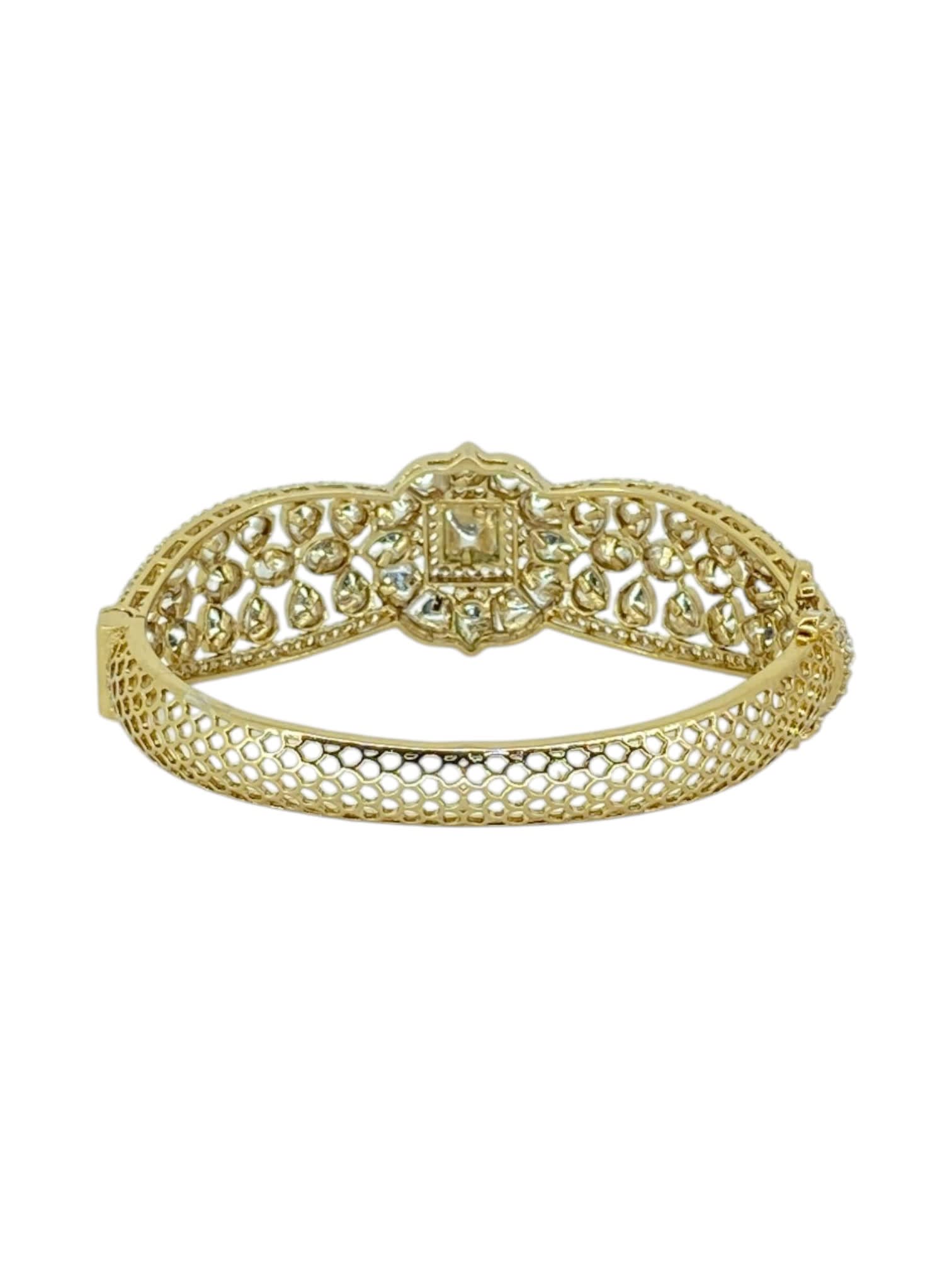 Mint Square-Cut Polki Elegance Bracelet thumbnail 6