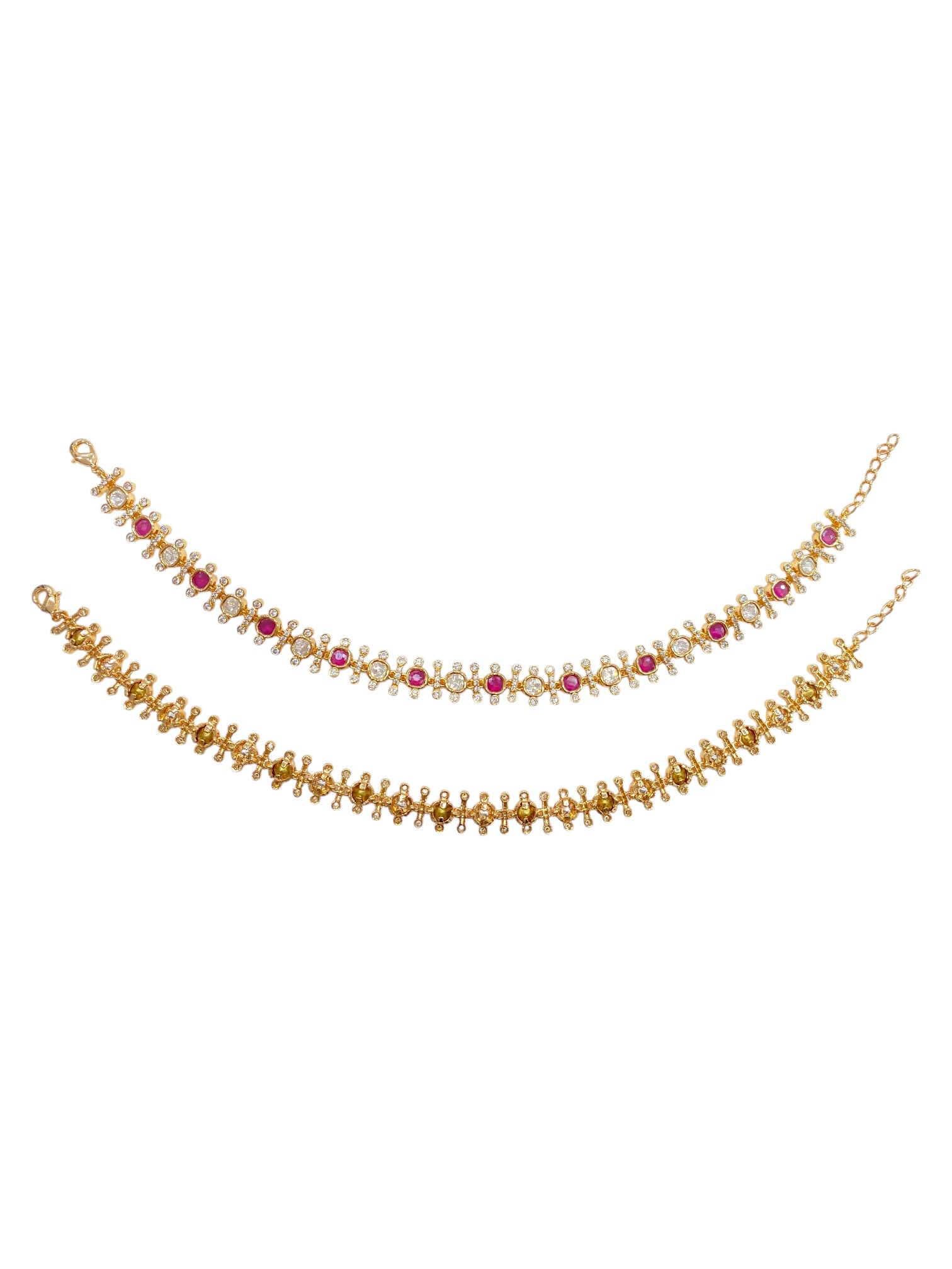 Festive Ruby Kundan Payal thumbnail 4