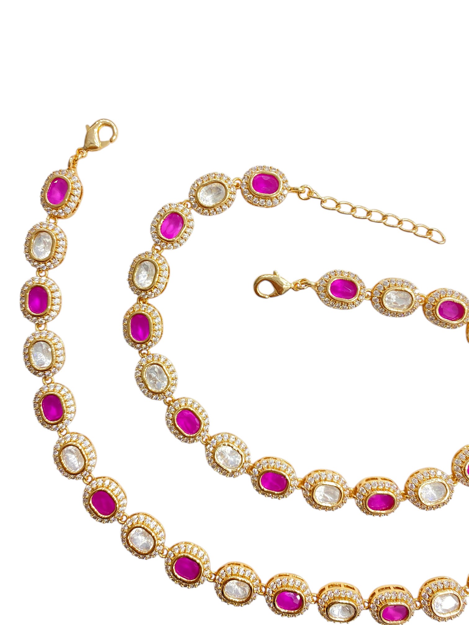 Elegant Ruby Kundan Payal thumbnail 4