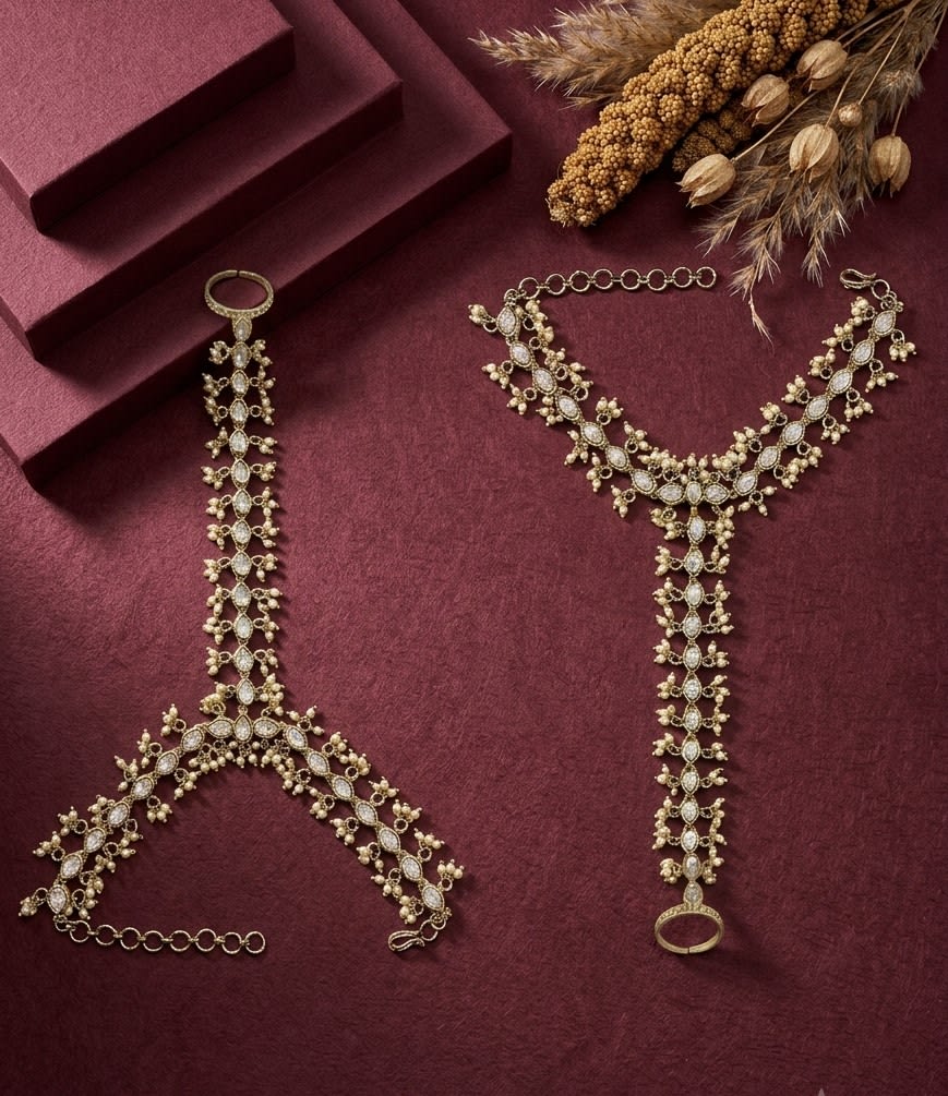 Sirini Kundan Hathphool — handcrafted Hathpaan by Sirini Jewellery