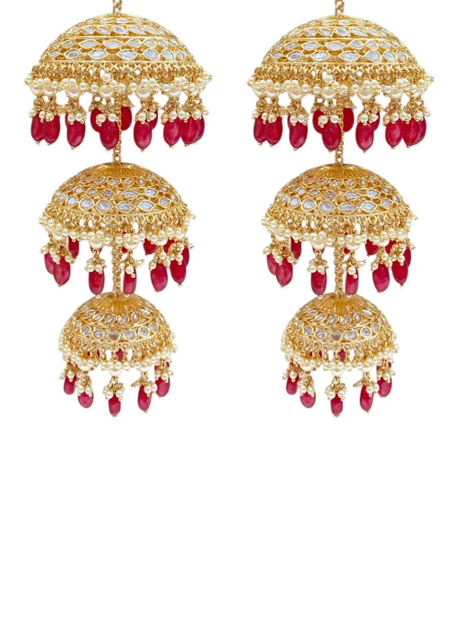 Exclusive Bridal Ruby Kundan Kaleera thumbnail 3