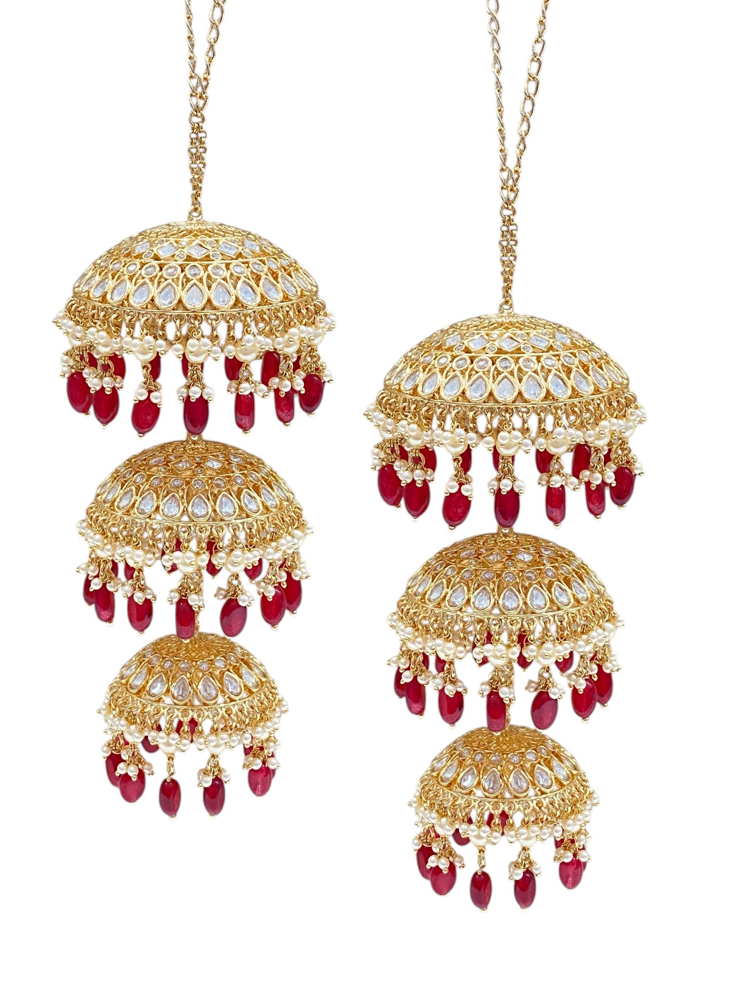 Ruby Royale Kundan Bridal Kalira thumbnail 3