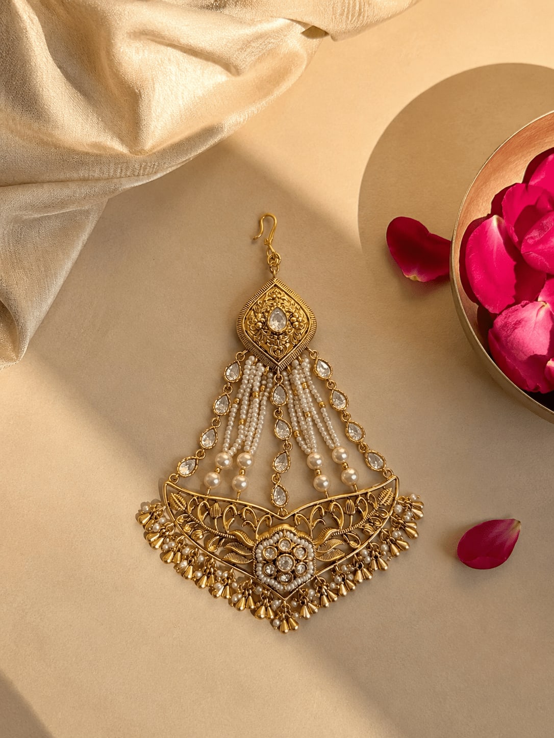 Sirini Pearl Cascade Crystal Passa — main view | Sirini Jewellery