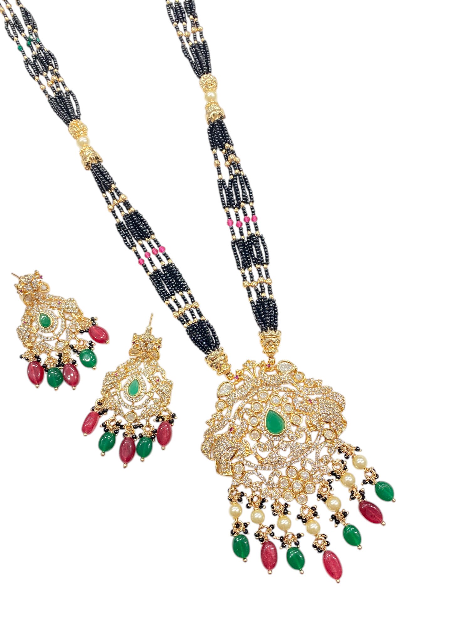 Navratna Kundan Mangalsutra Set thumbnail 3