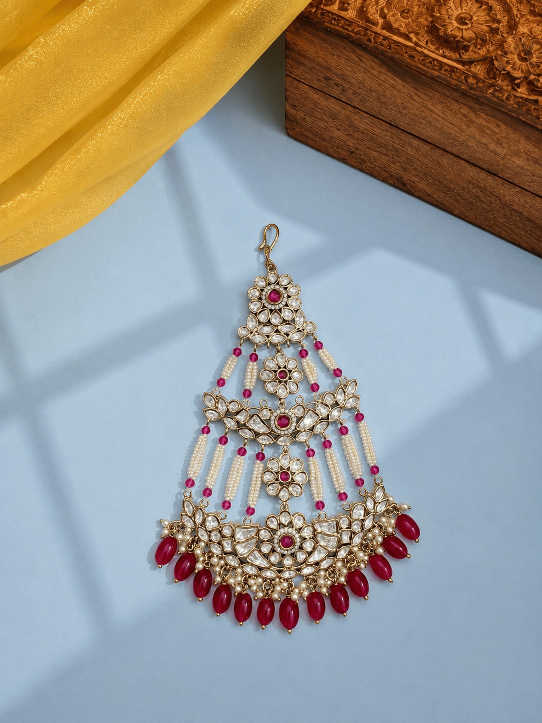 SIRINI Mehendi Finish Ruby Polki Passa — main view | Sirini Jewellery