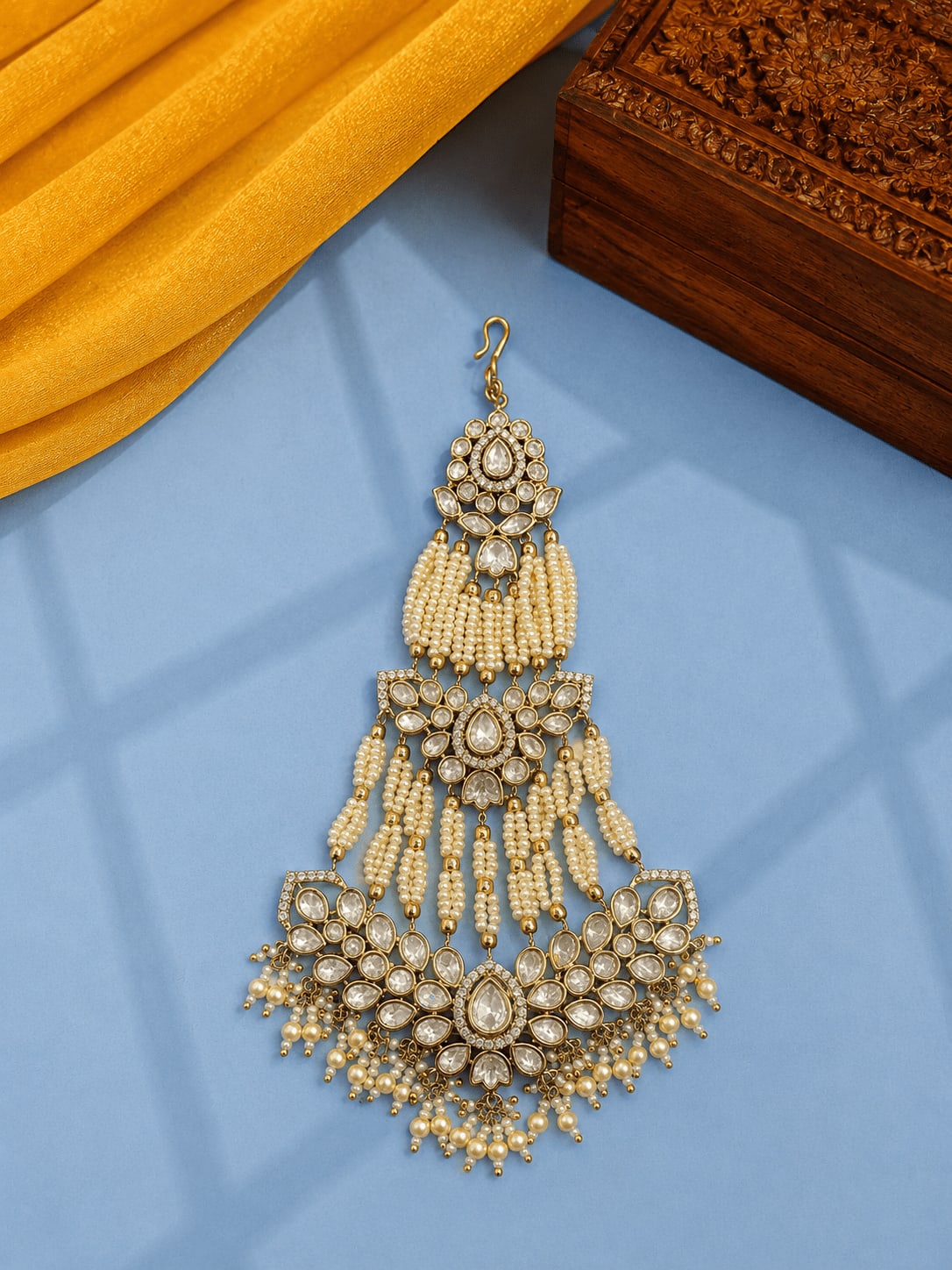 SIRINI Exclusive Mehendi Finish Kundan Passa
