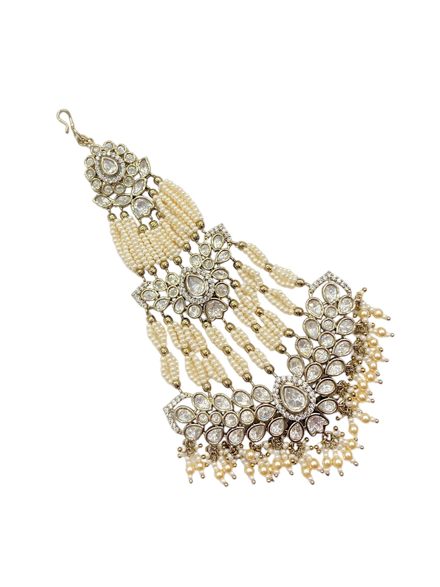 SIRINI Exclusive Mehendi Finish Kundan Passa — handcrafted Passa by Sirini Jewellery - back view
