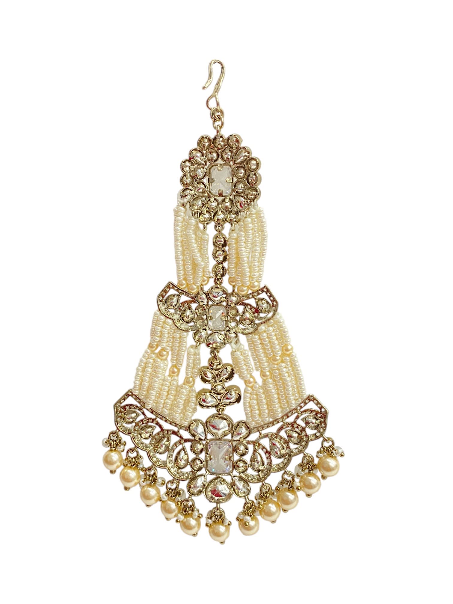 Eid Noor Mehendi Polish Passa – Pearl Bridal Hair Accessory thumbnail 4