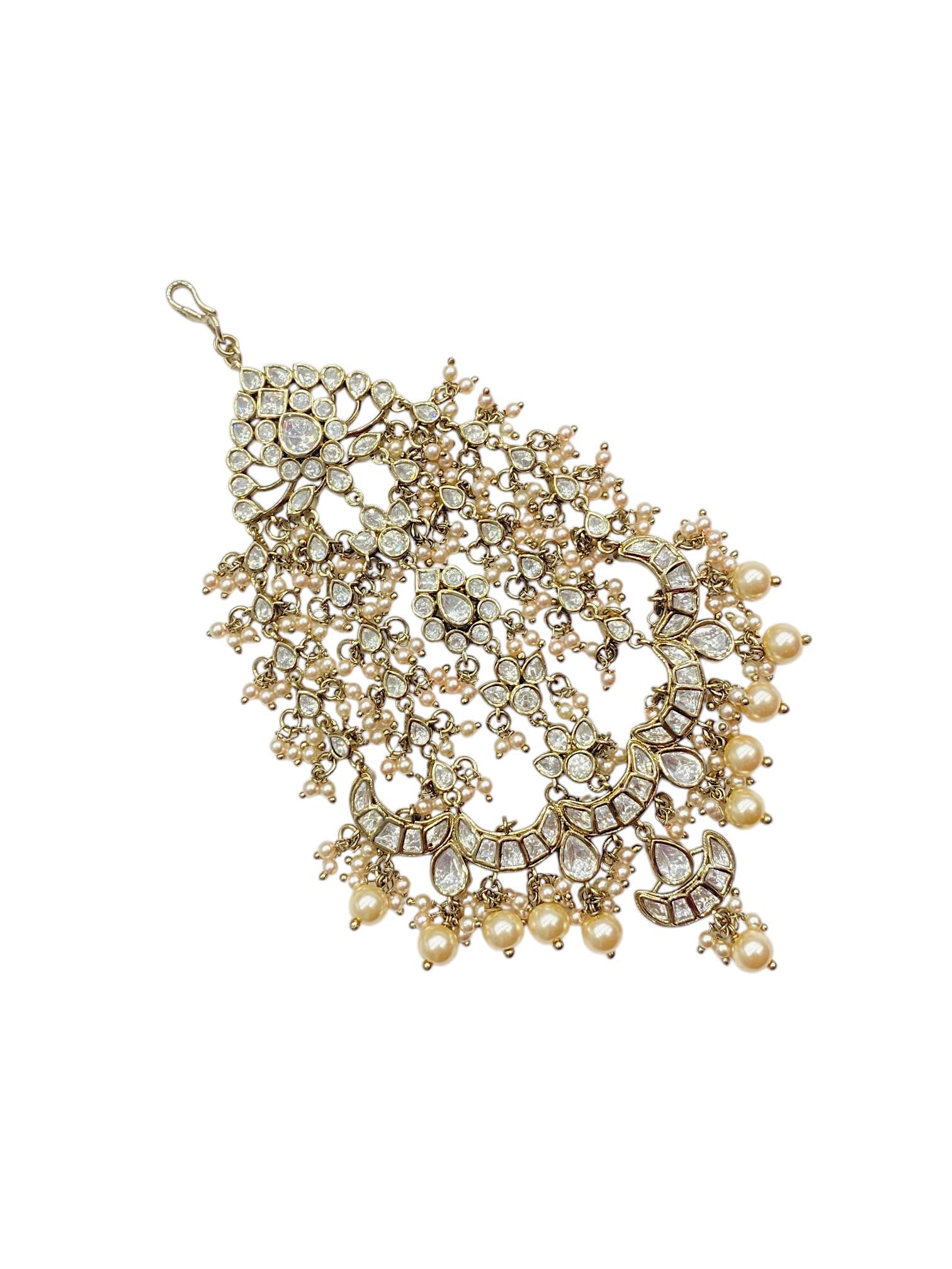 Sirini Mehendi Polish White Polki Passa – Eid Special Bridal Hair Accessory thumbnail 3