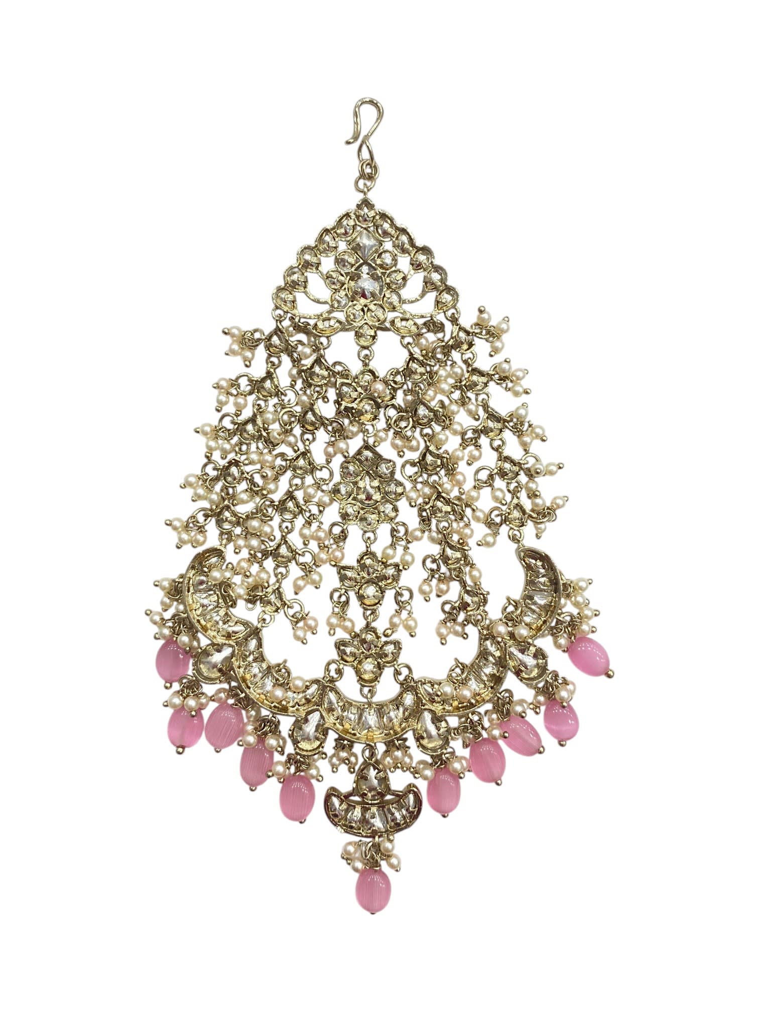 Sirini Mehendi Polish Pink Polki Passa – Eid Special Bridal Hair Accessory thumbnail 4