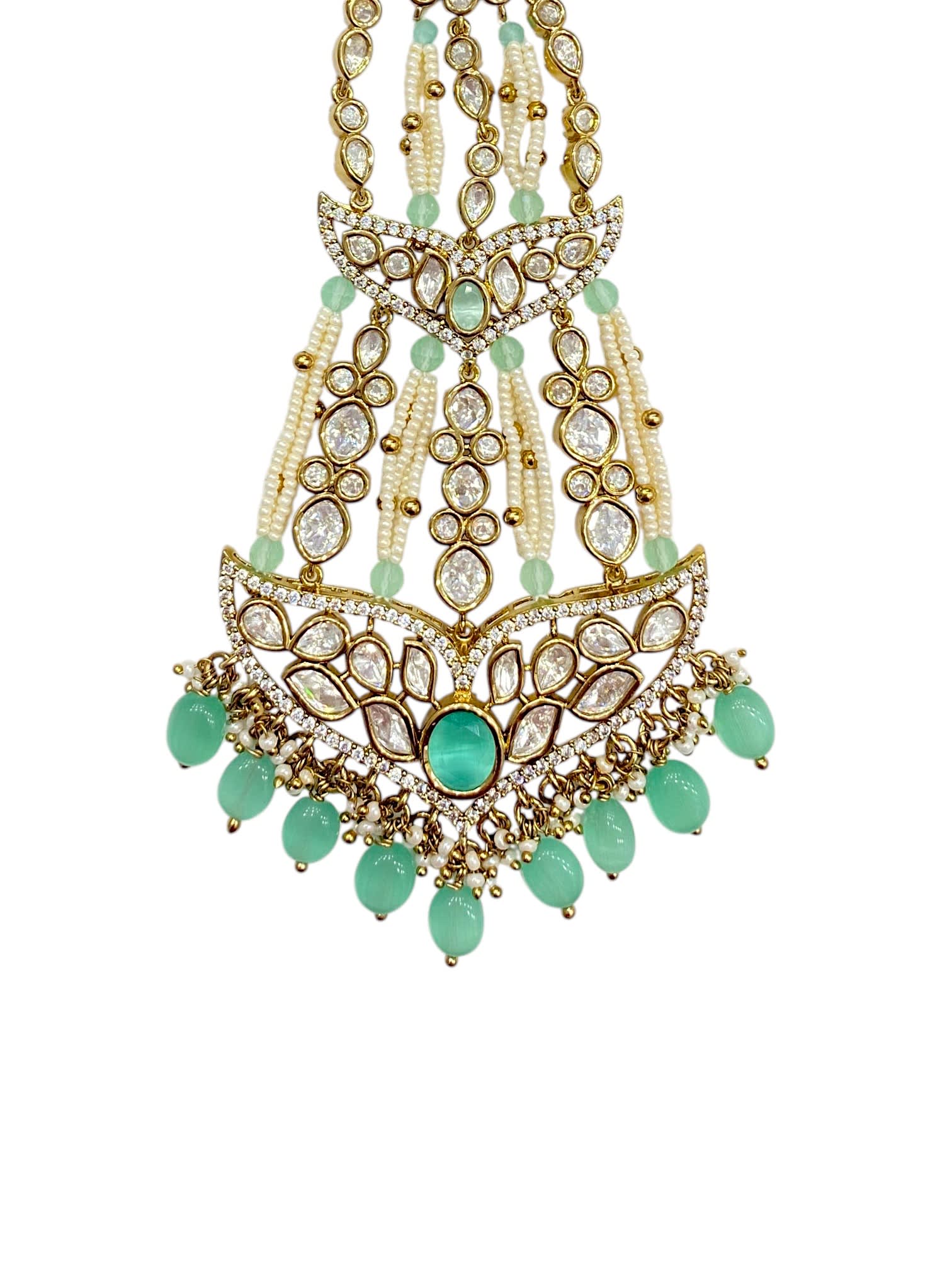 SIRINI Antique Polish Mint Polki Bridal Passa thumbnail 3