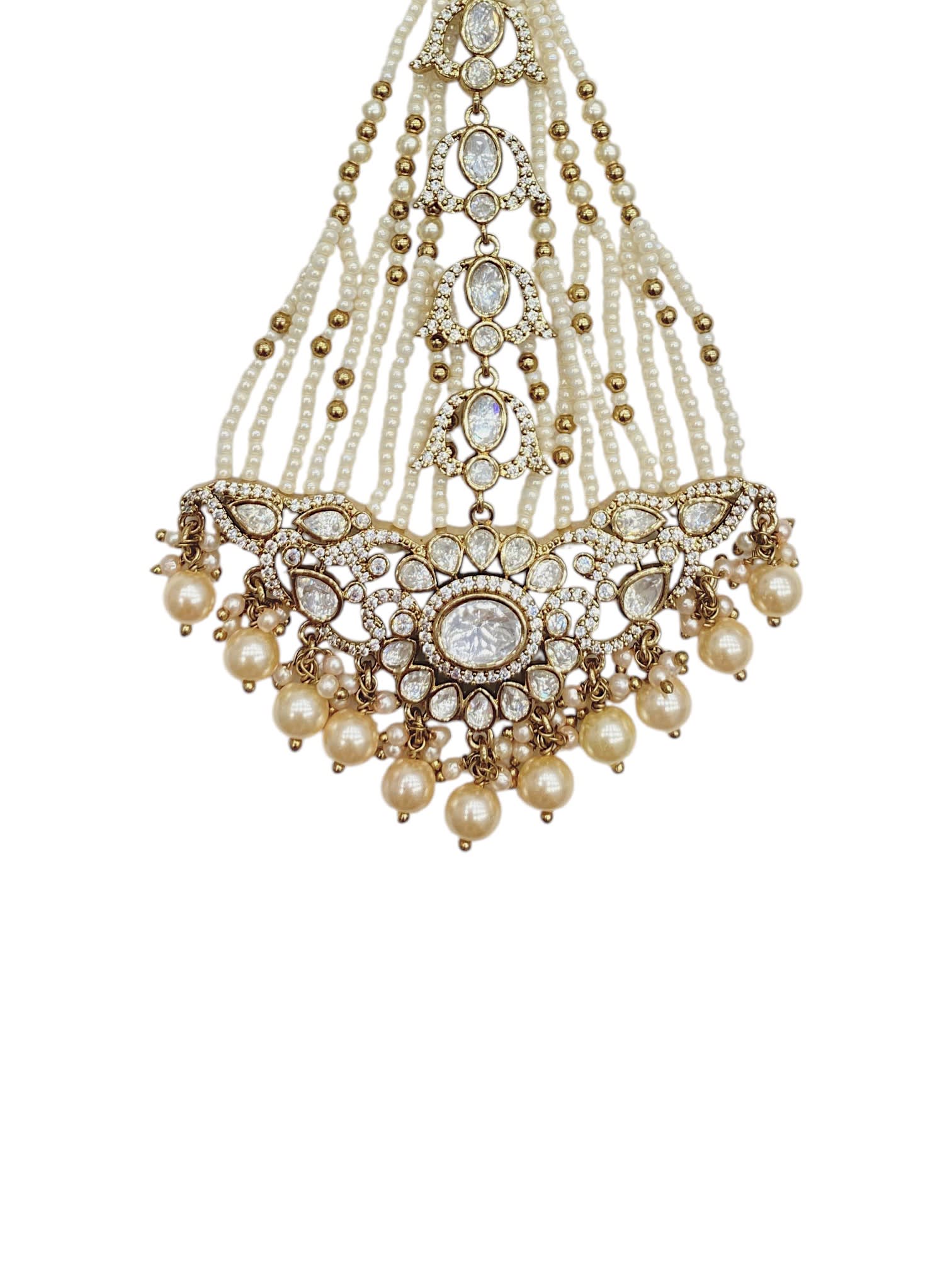 Antique  Polki Pearl Bridal Passa thumbnail 3