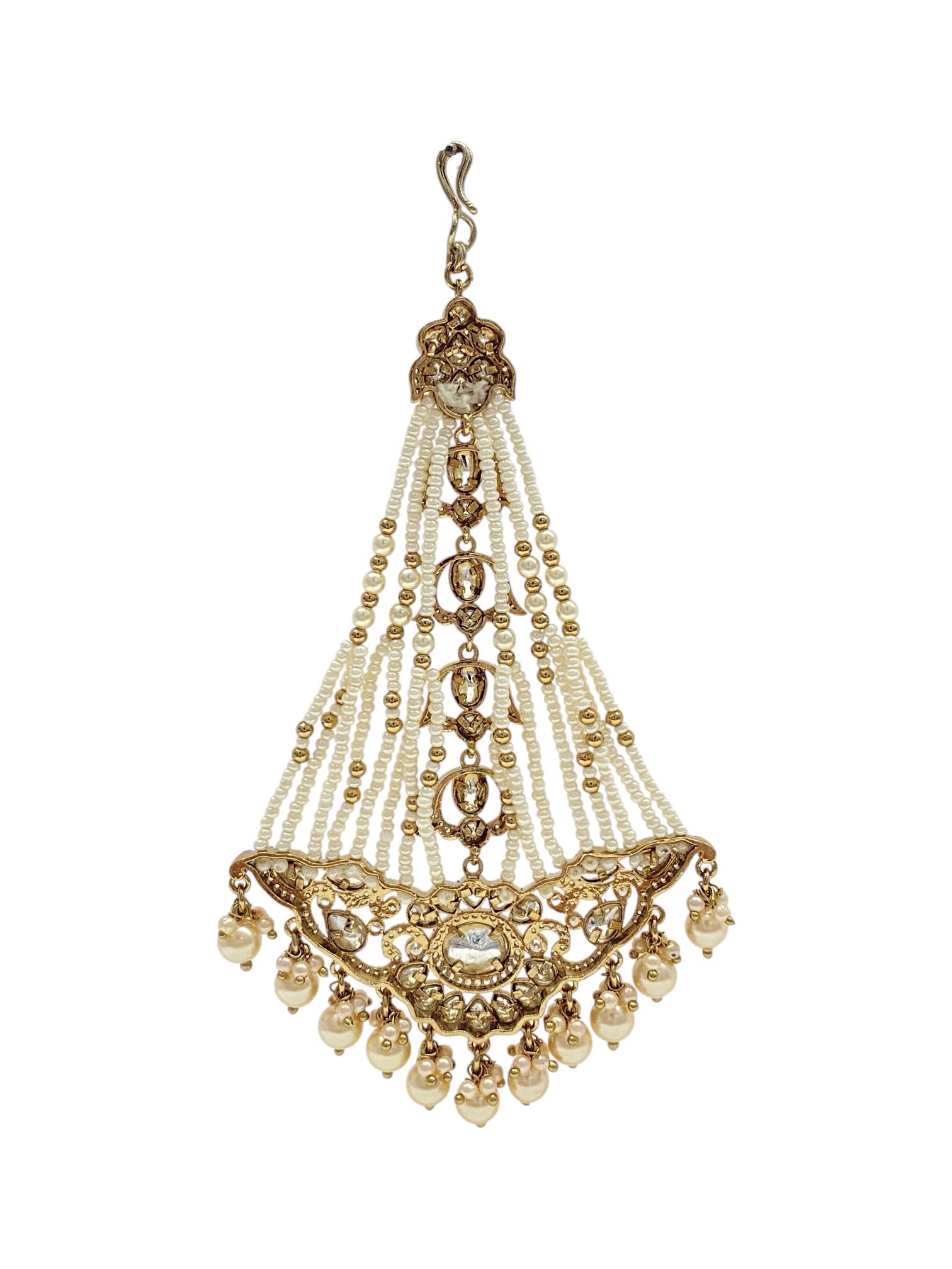 Antique  Polki Pearl Bridal Passa thumbnail 4