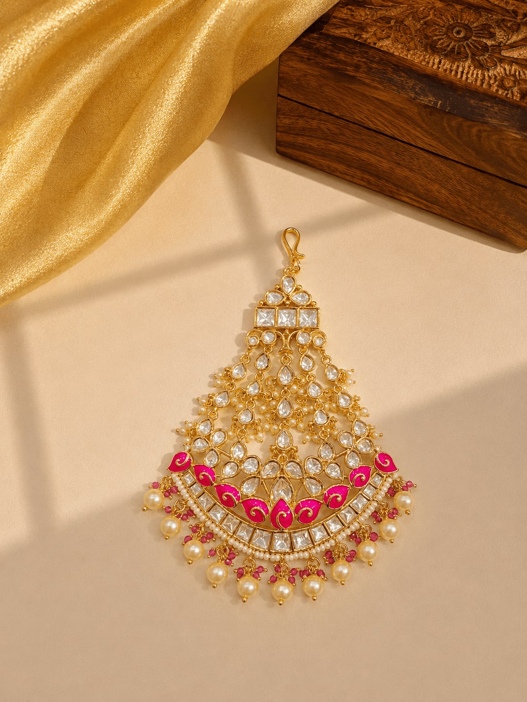 Sirini Ruby Beatific Kundan Passa — main view | Sirini Jewellery