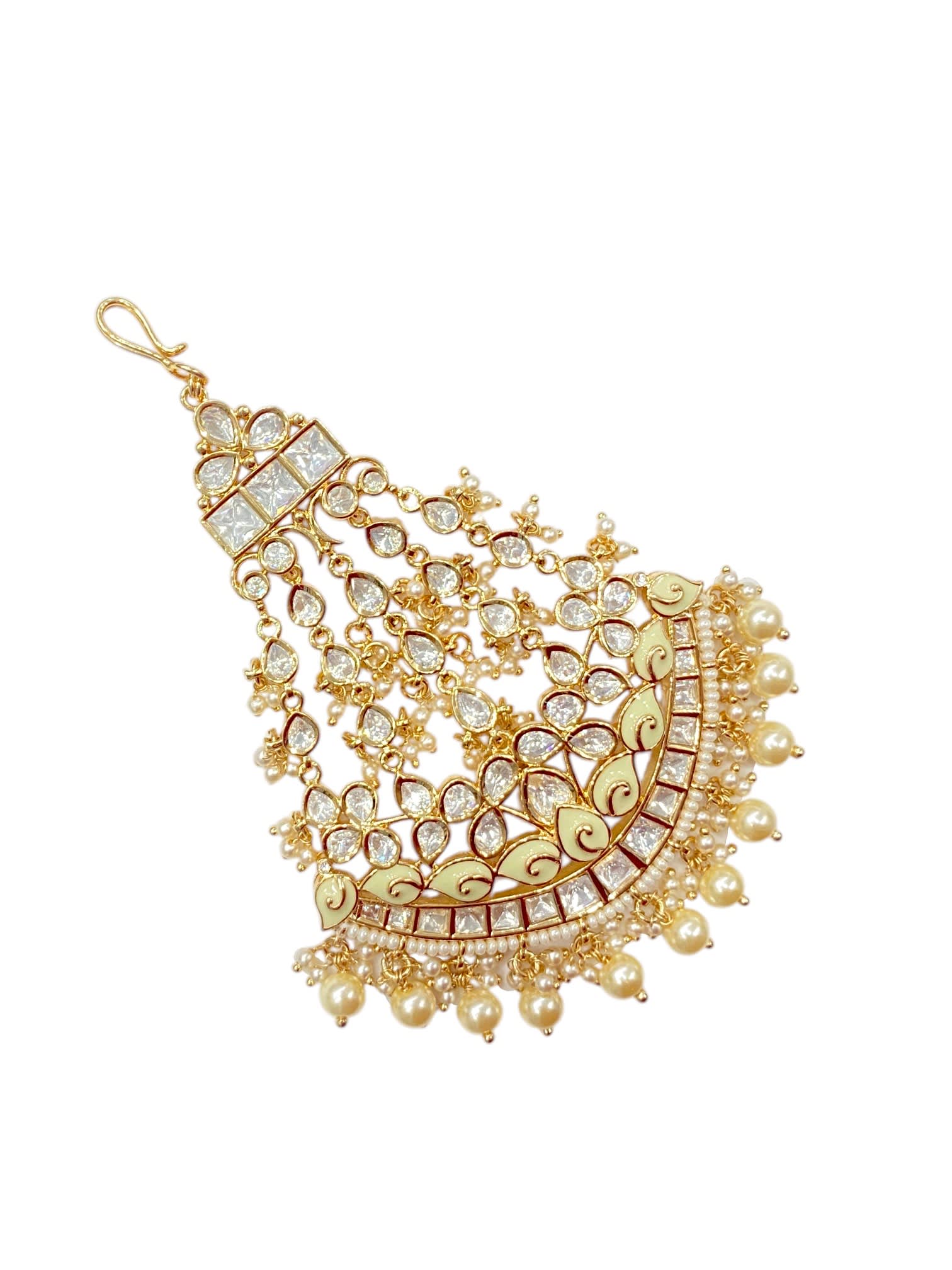Sirini White Beatific Kundan Passa thumbnail 2