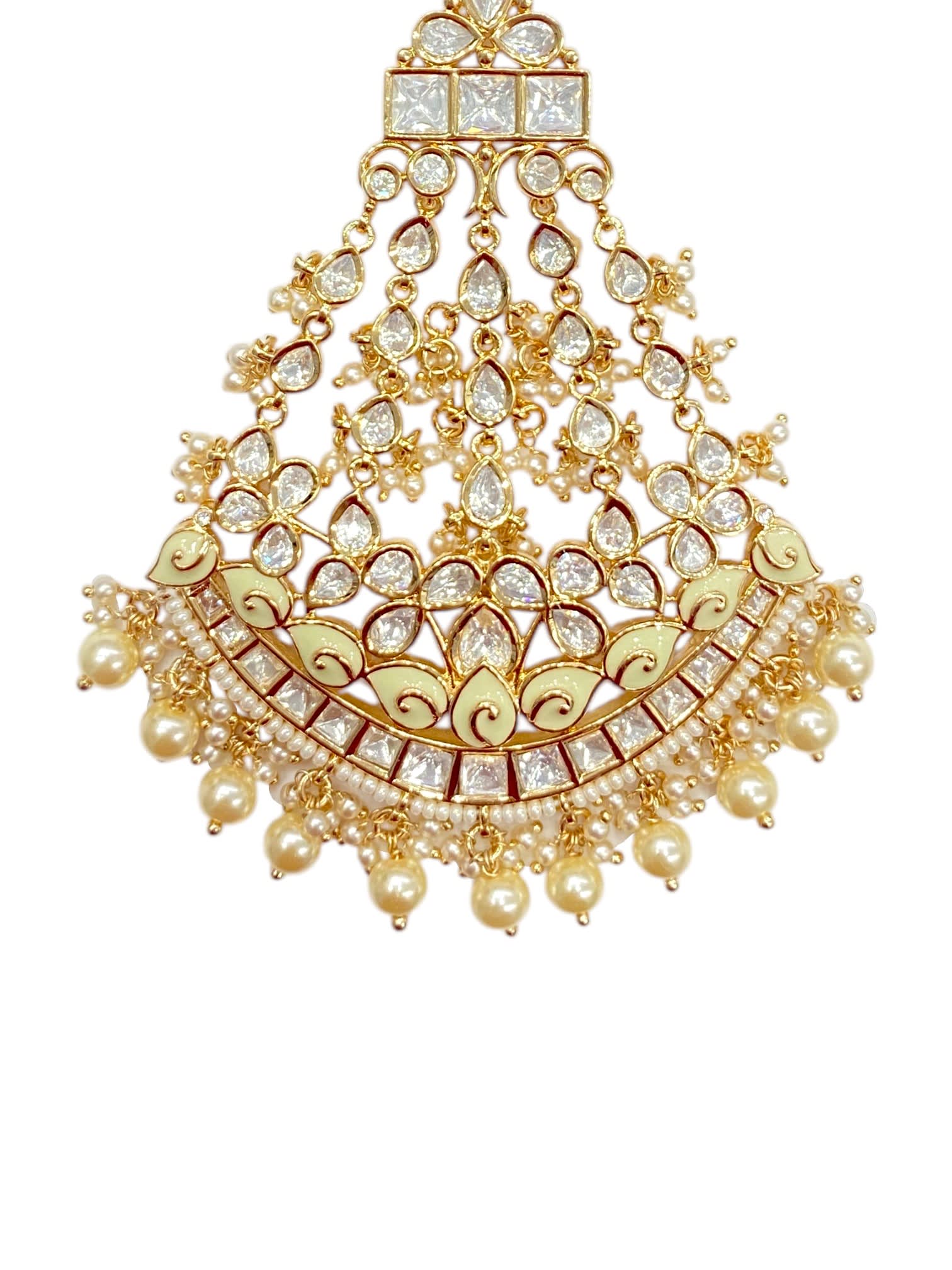 Sirini White Beatific Kundan Passa thumbnail 3