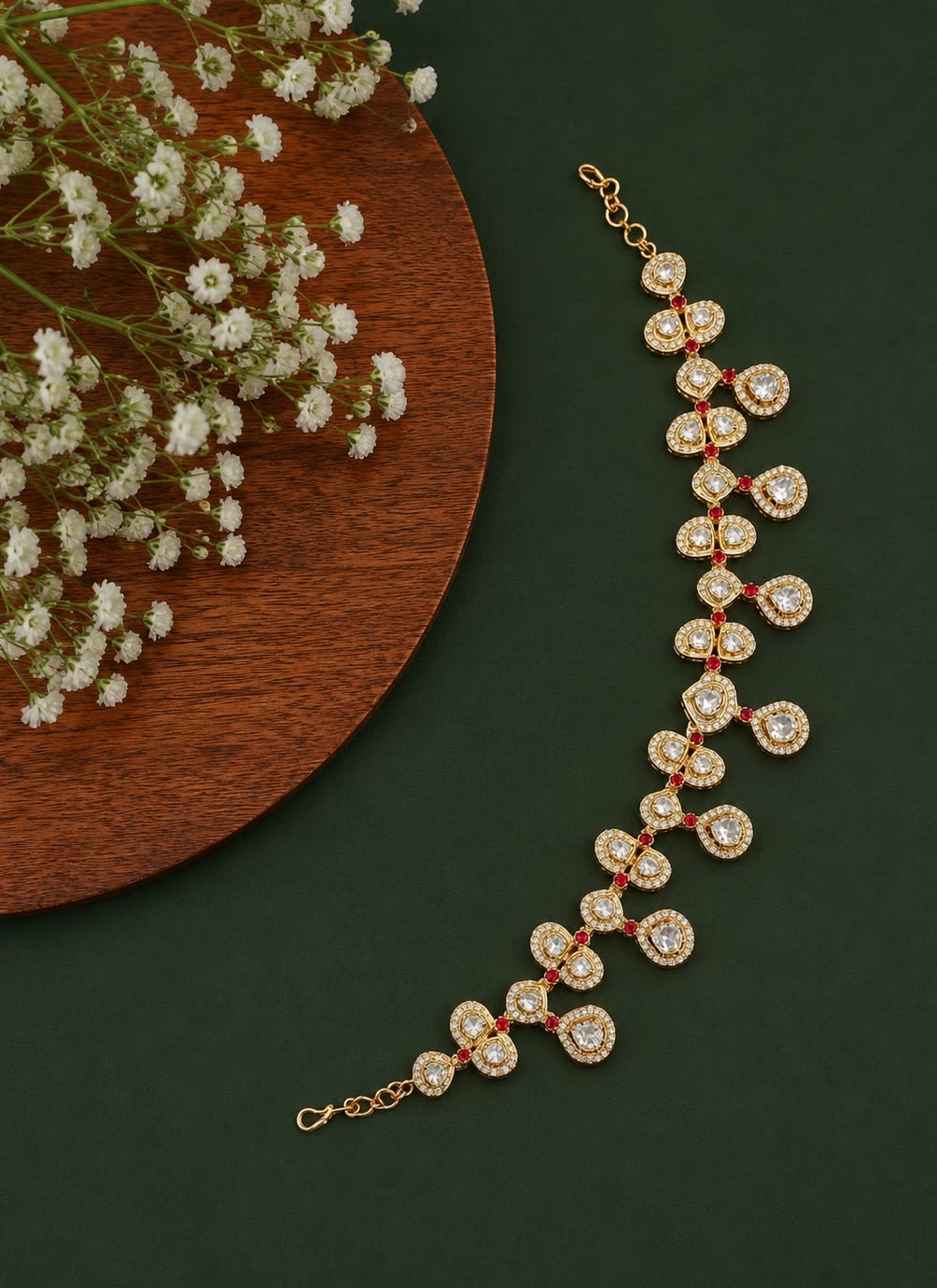 Sirini Ruby Sheeshpatti – 22K Carat Polish — main view | Sirini Jewellery