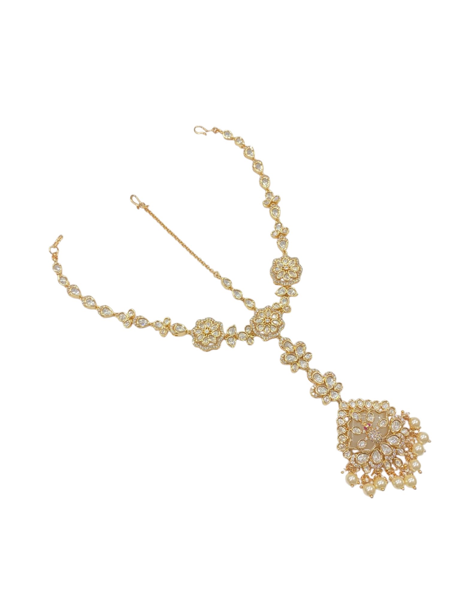 SIRINI White Kundan With Pearl Bridal Wedding  Damini  thumbnail 2