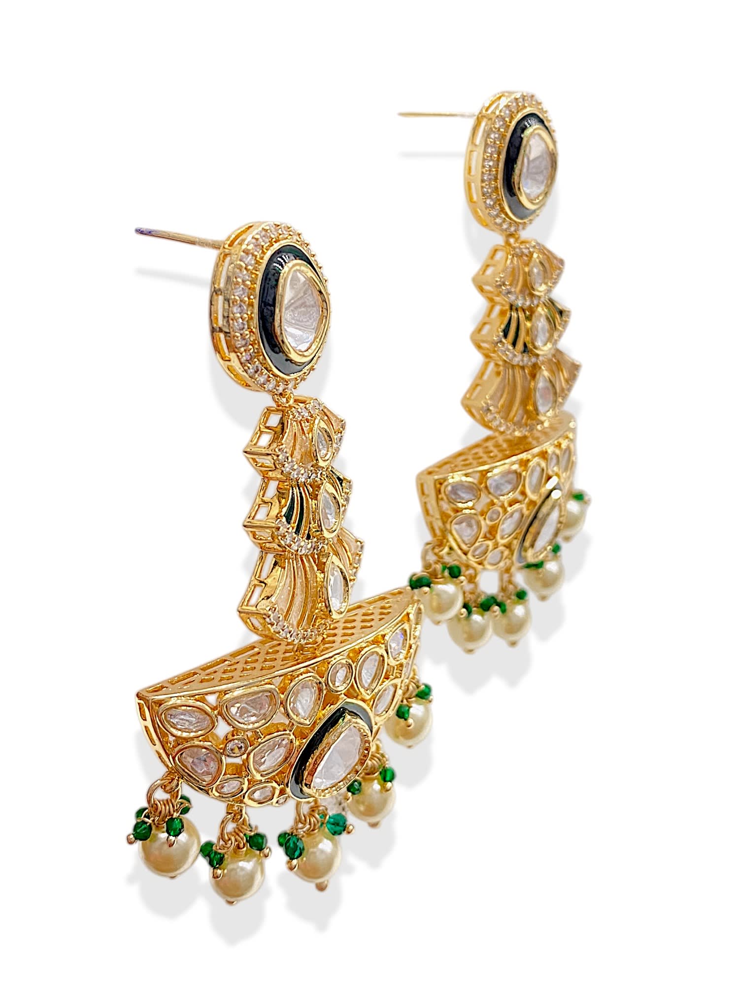 Festive Temple Drop Earrings thumbnail 3
