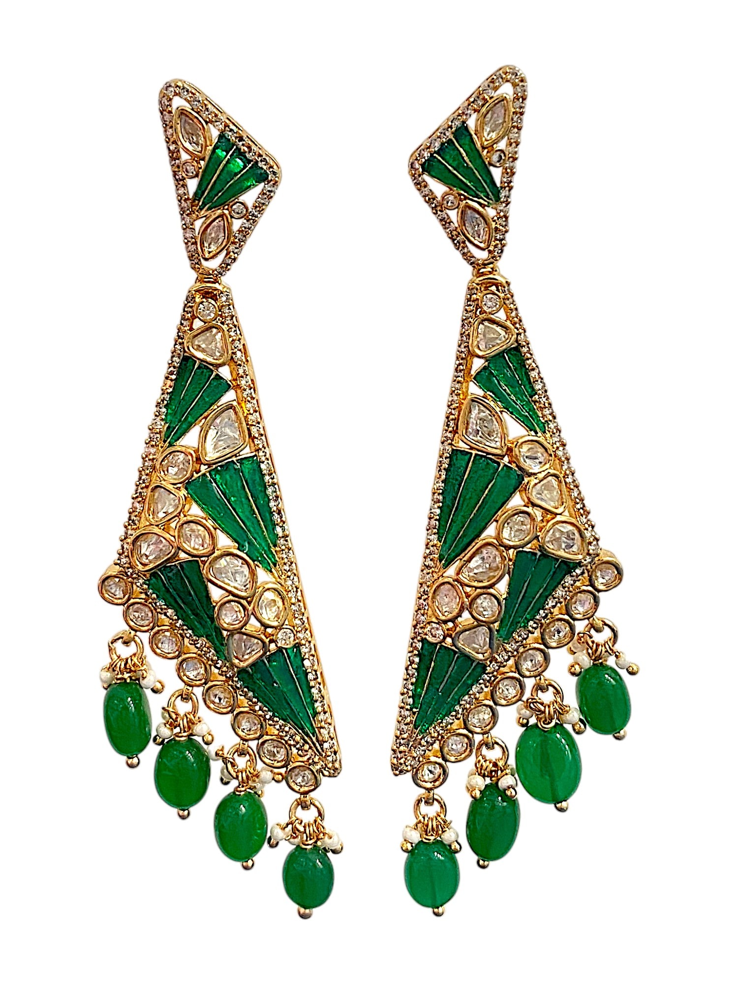 Teej Pearl Earring Set — handcrafted earrings by Sirini Jewellery