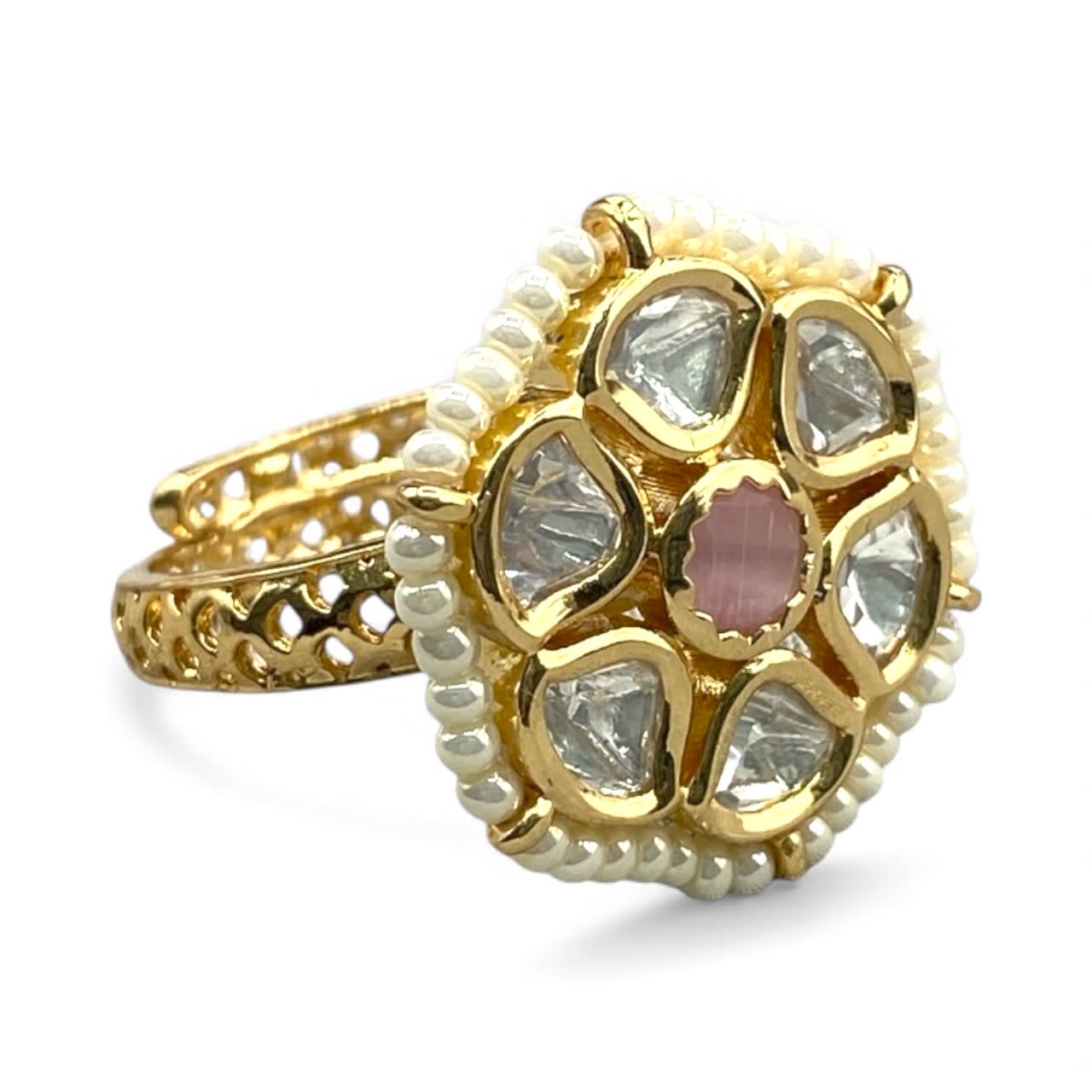 Festive Kundan Ring — handcrafted finger-rings by Sirini Jewellery