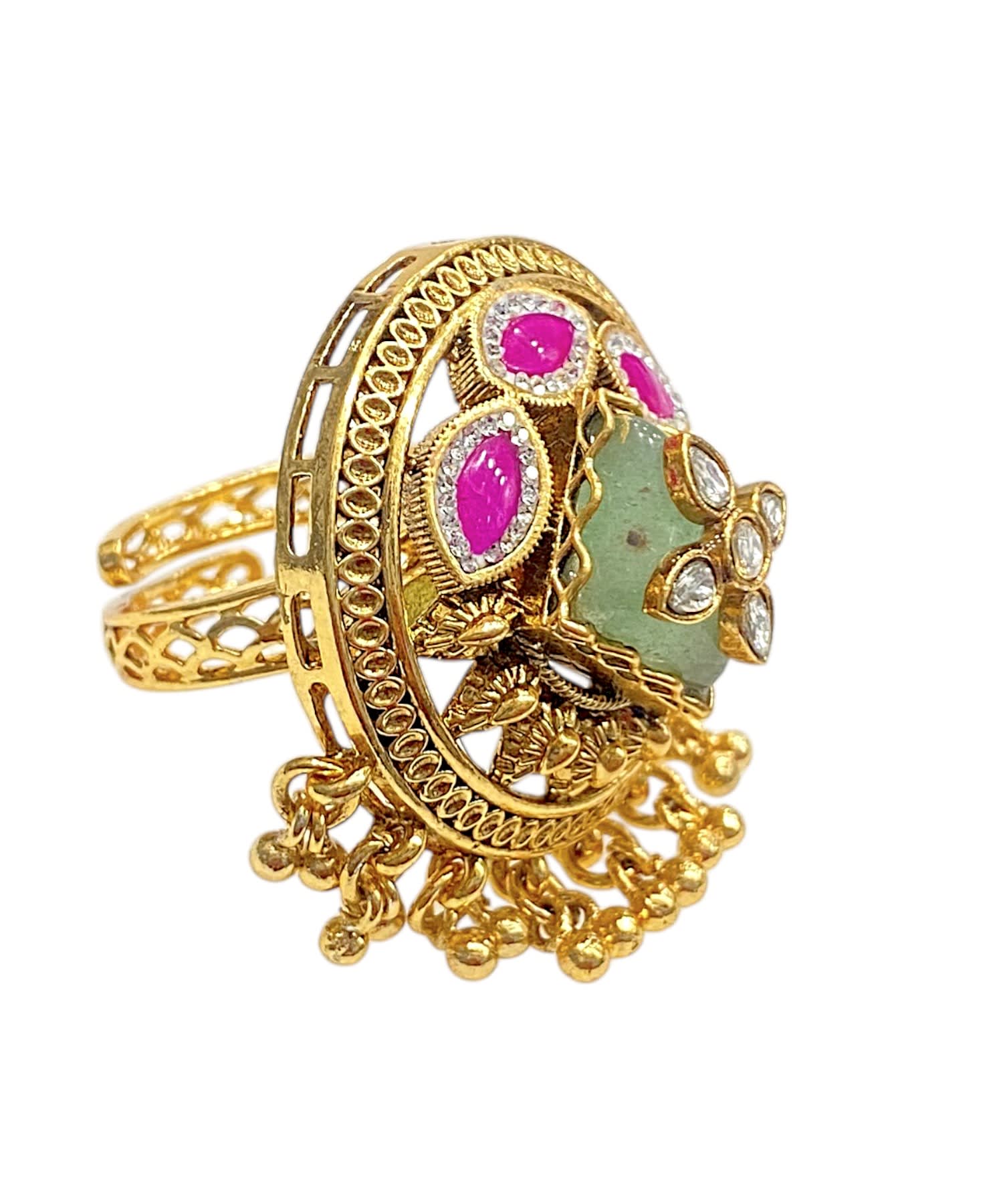Festive Kundan Ring — handcrafted finger-rings by Sirini Jewellery