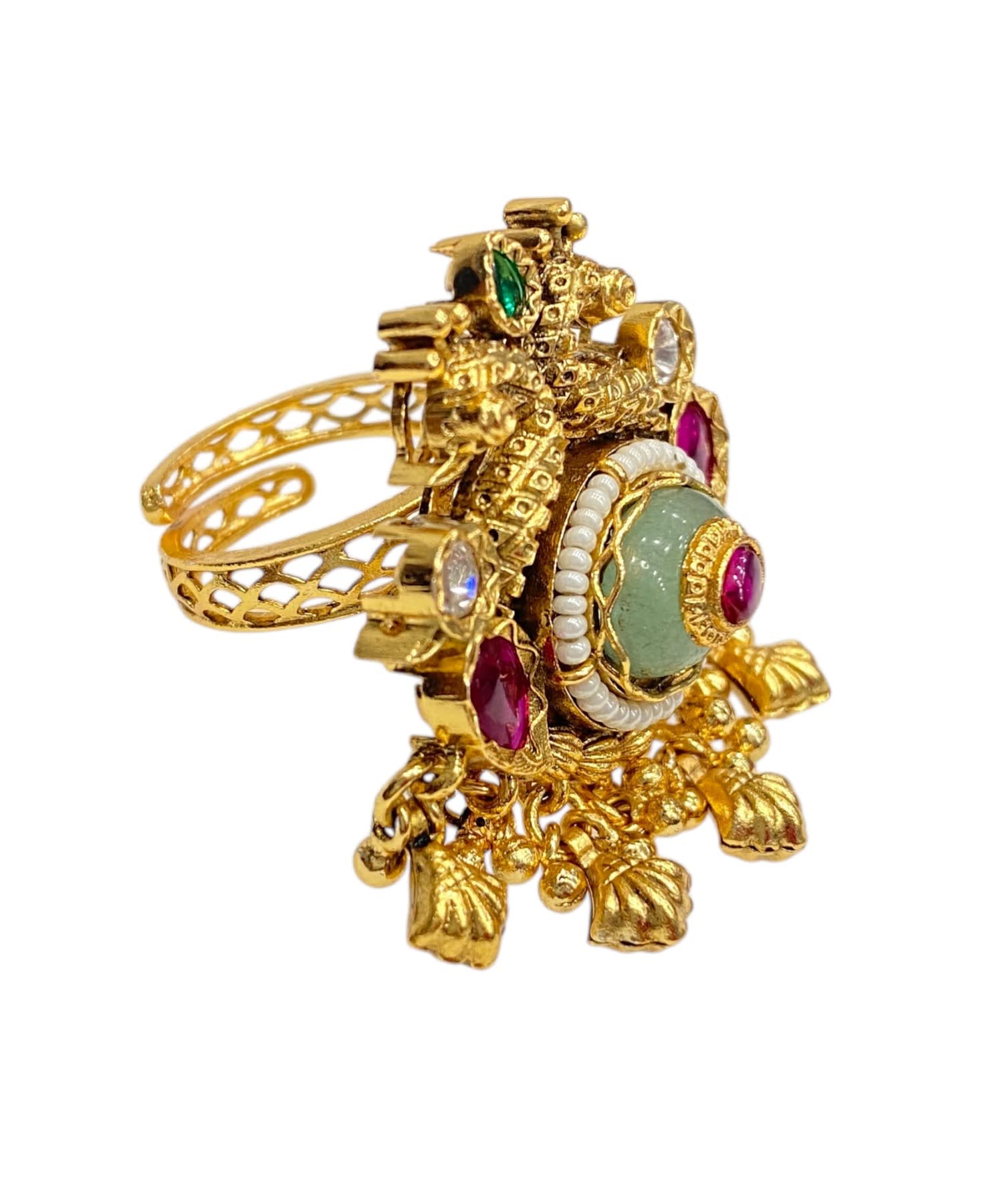 Navratri Meenakari Statement Ring | Sirini Jewellery