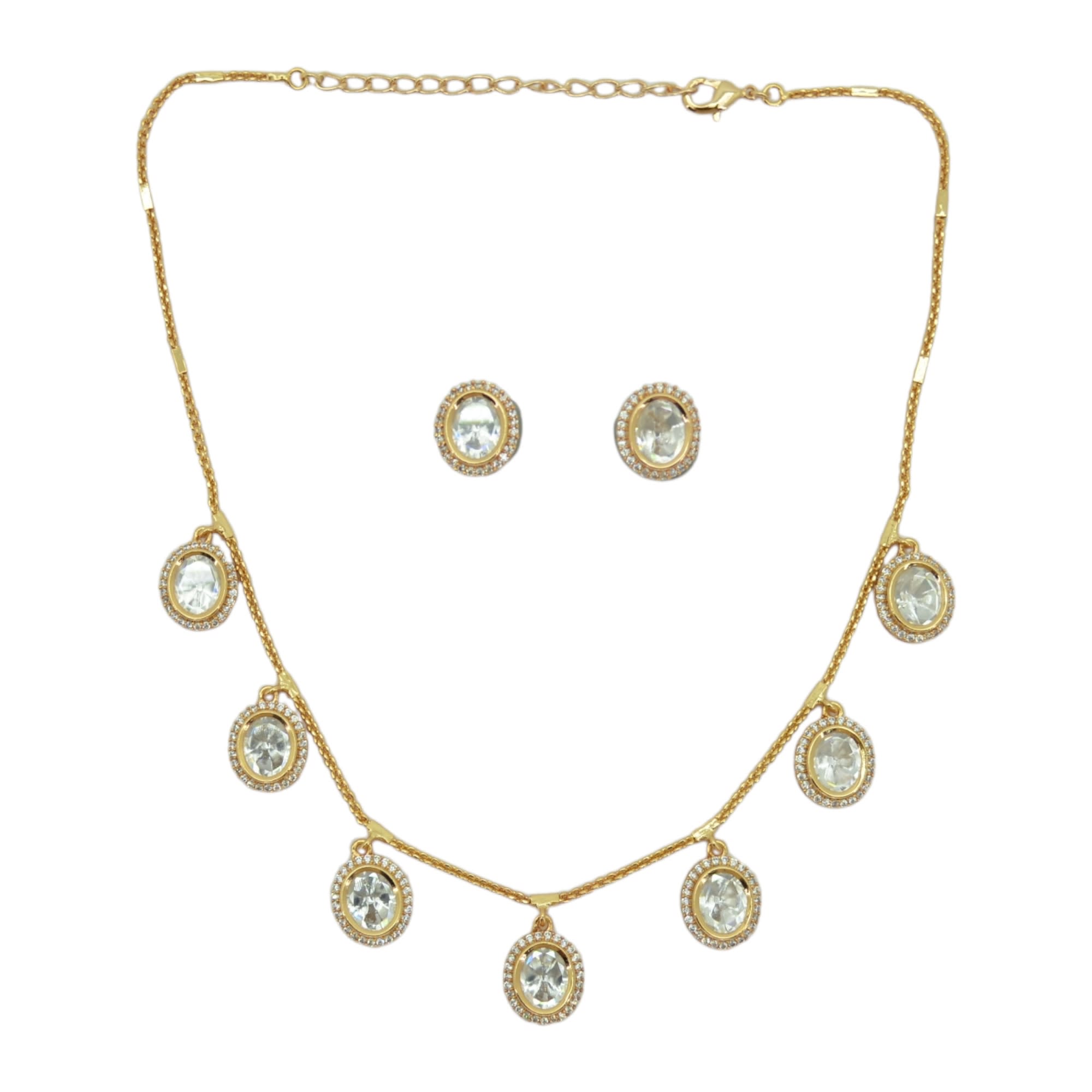 Teej Polki Necklace Set — handcrafted necklace-sets by Sirini Jewellery