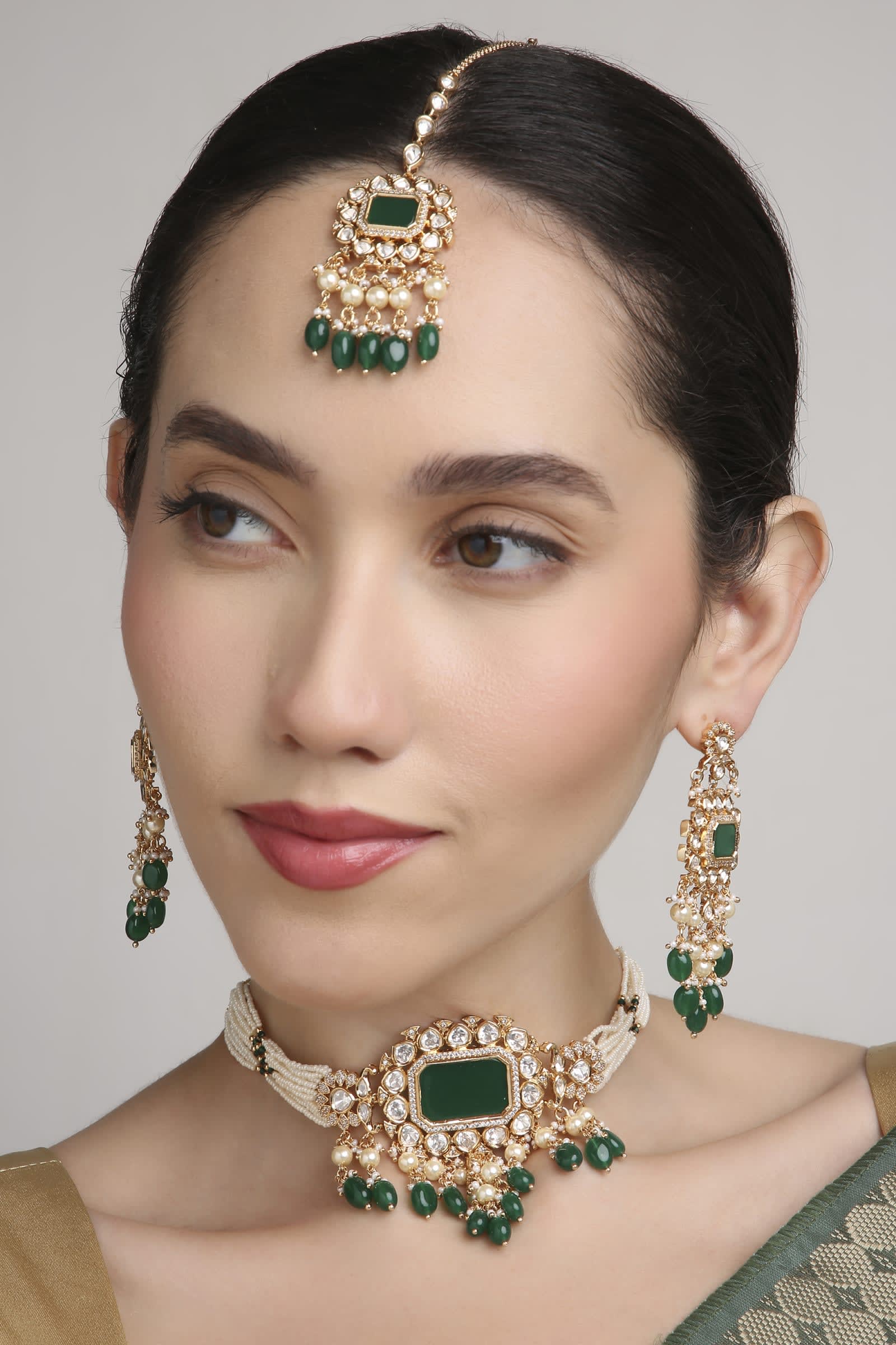 Dulhan Kundan Layered Set thumbnail 5