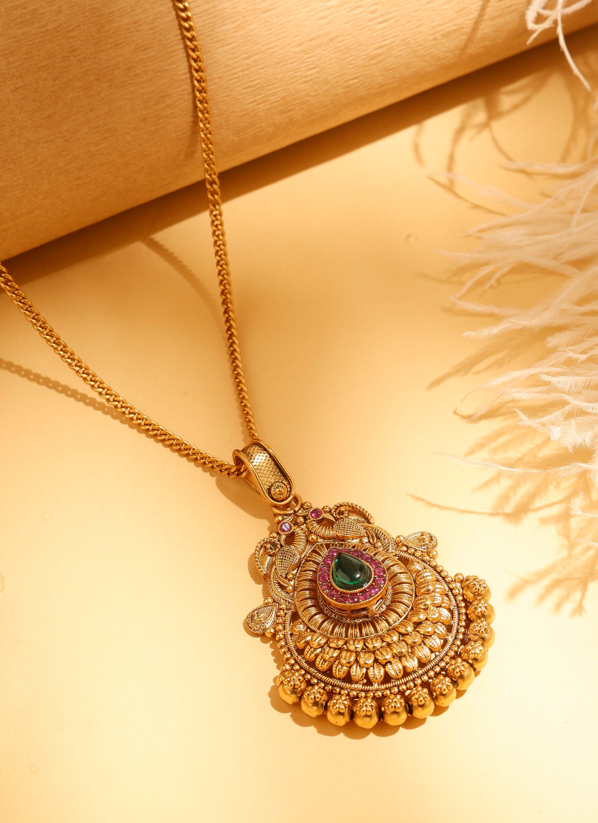 Bridal Kundan Haar Set — handcrafted necklace-sets by Sirini Jewellery - back view