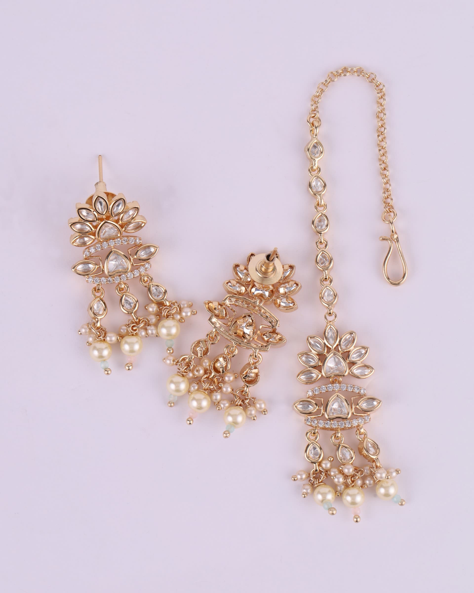 Vivaah Polki Gold Necklace Set thumbnail 4