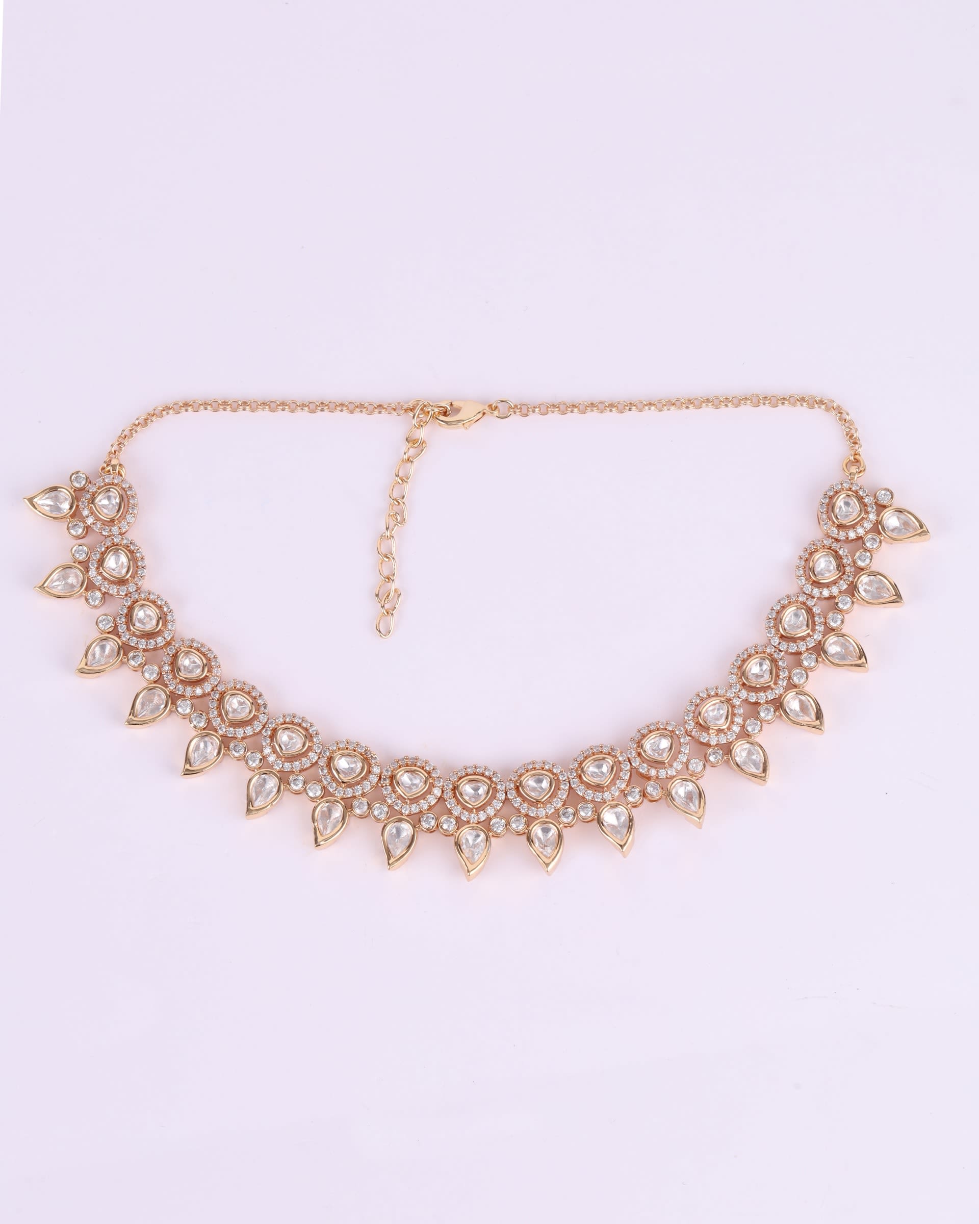 Bridal Polki Choker Set — handcrafted necklace-sets by Sirini Jewellery - back view