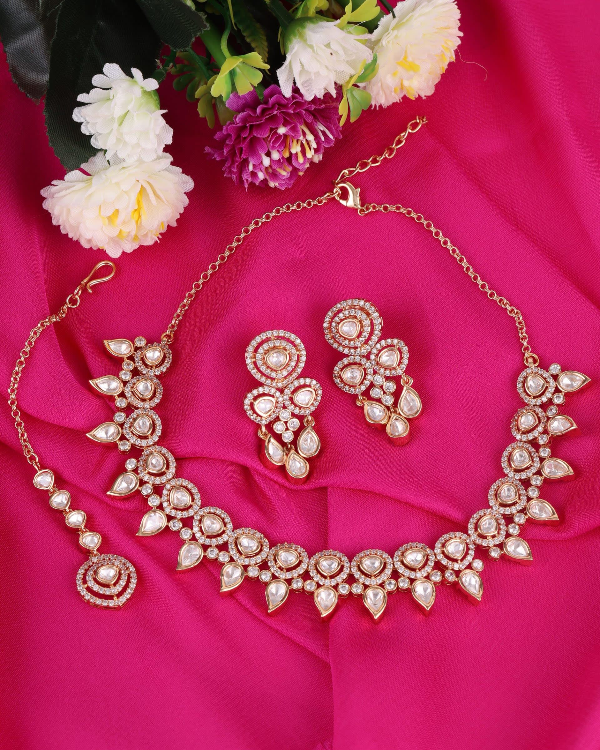 Bridal Polki Choker Set thumbnail 5