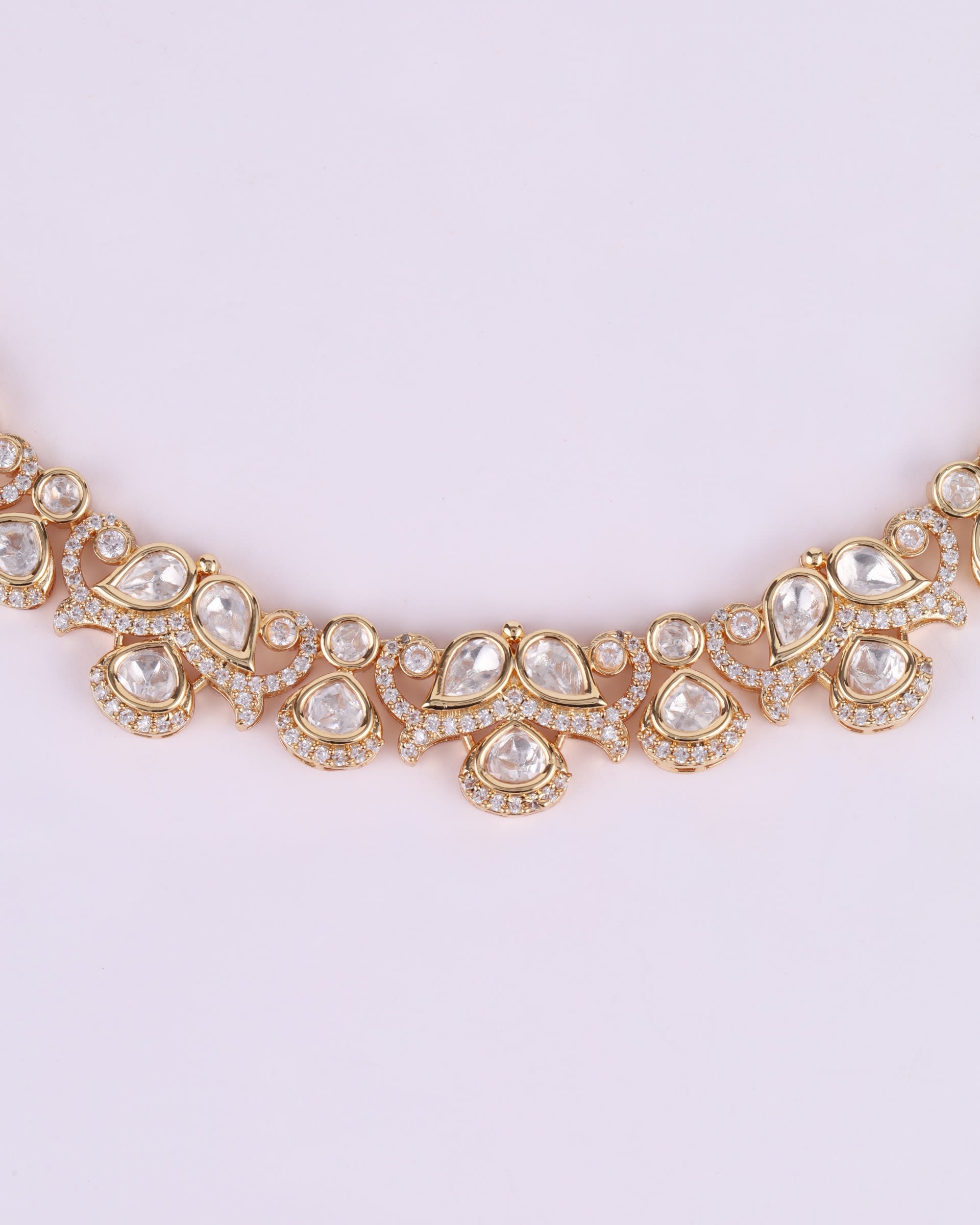 Puja Antique Kundan Necklace Set thumbnail 5