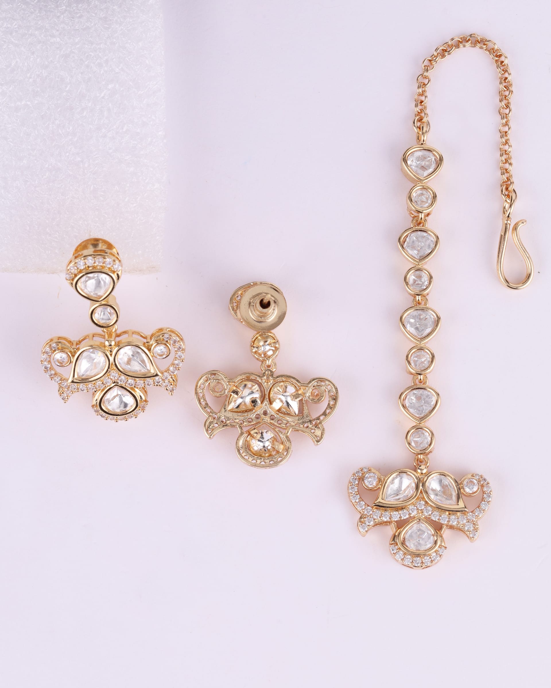 Puja Antique Kundan Necklace Set thumbnail 6