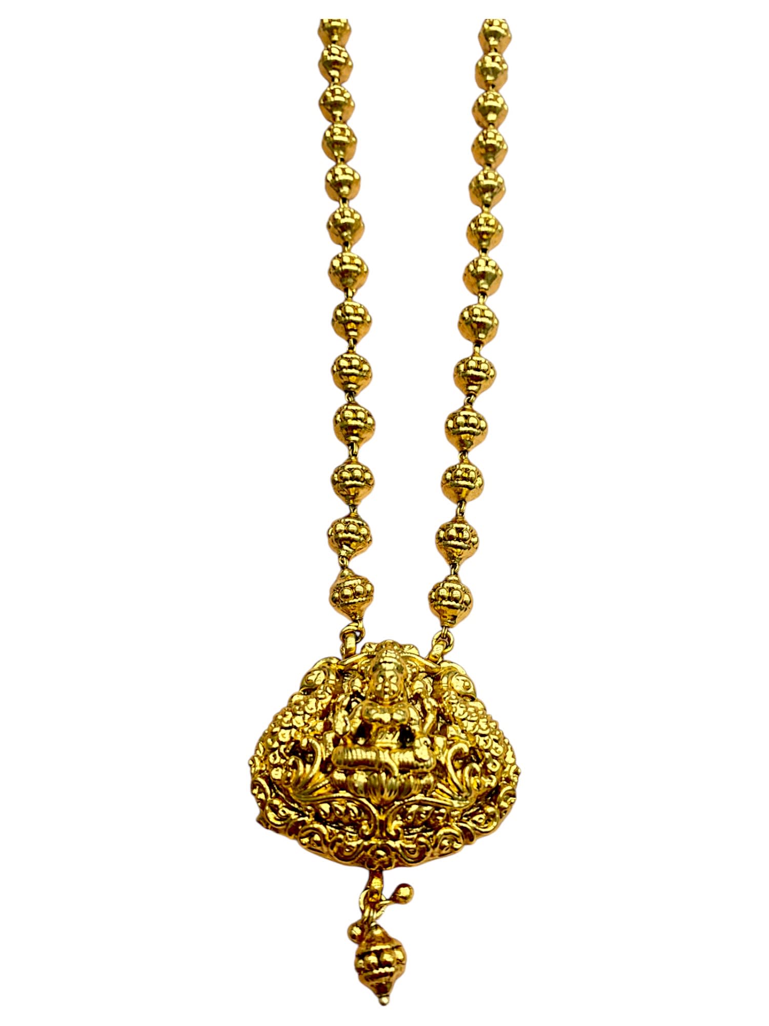Festive Silver Polki Pendant Set thumbnail 5