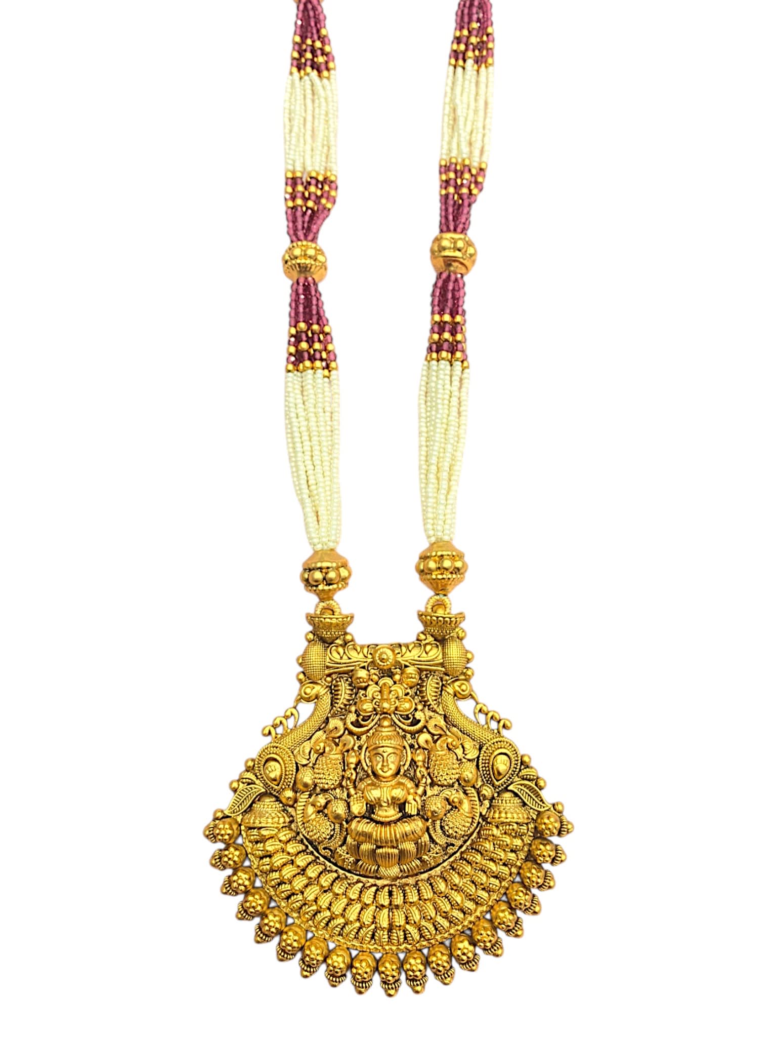 Bridal Silver Kundan Pendant Set thumbnail 3