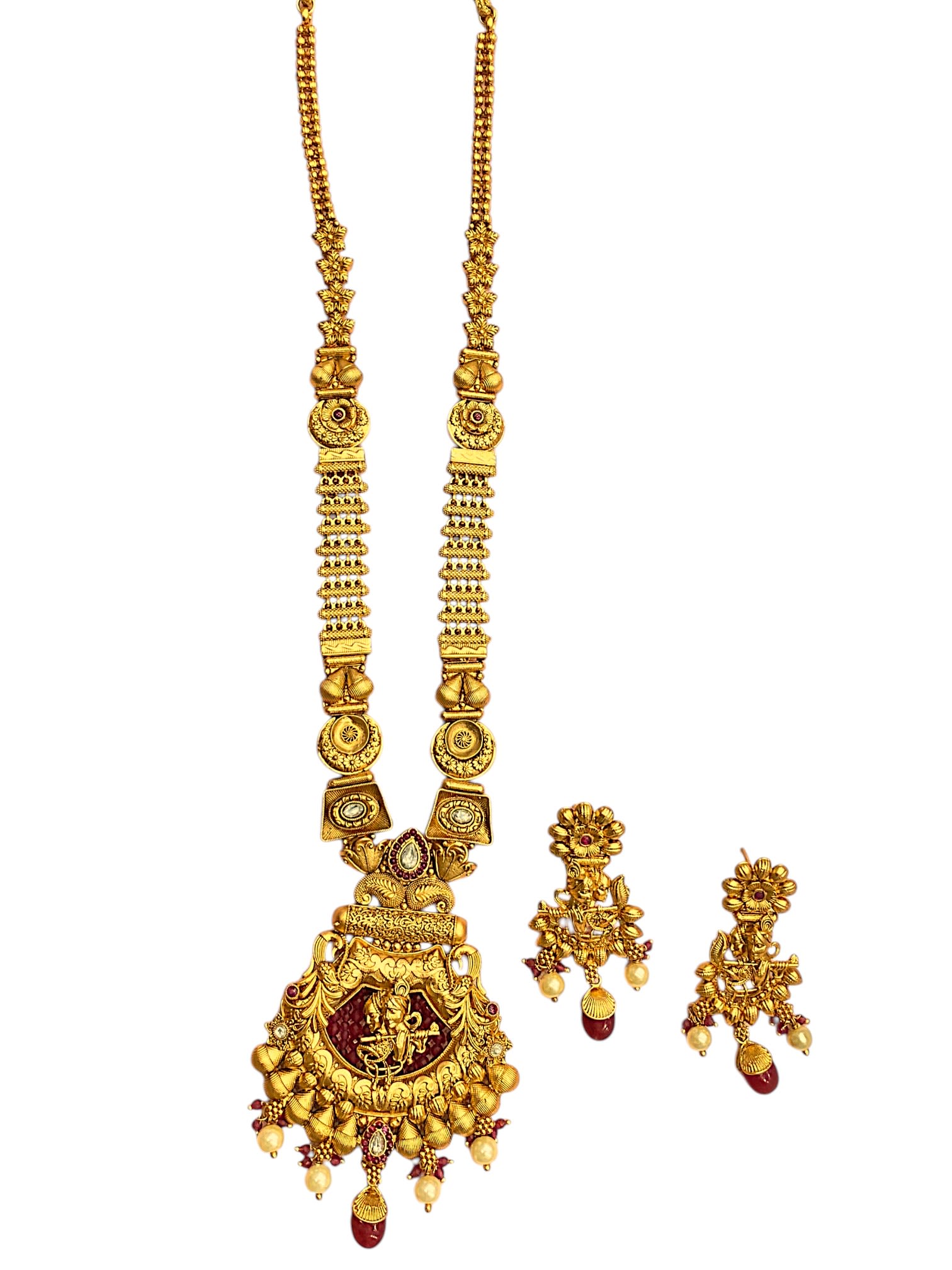 Teej Polki Long Haar Set — handcrafted long-sets by Sirini Jewellery