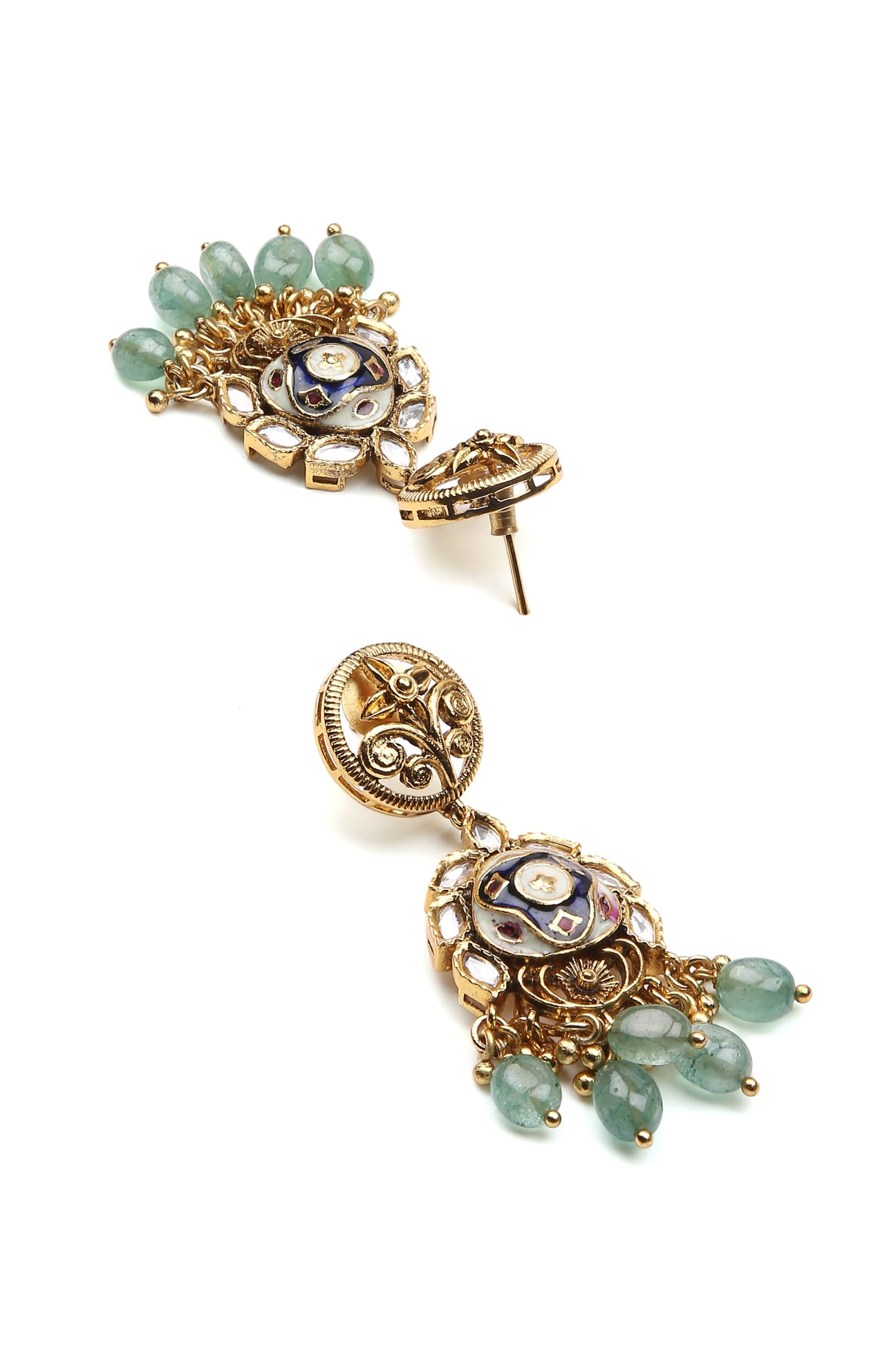 Vivaah Antique Gold Polki Haar thumbnail 3