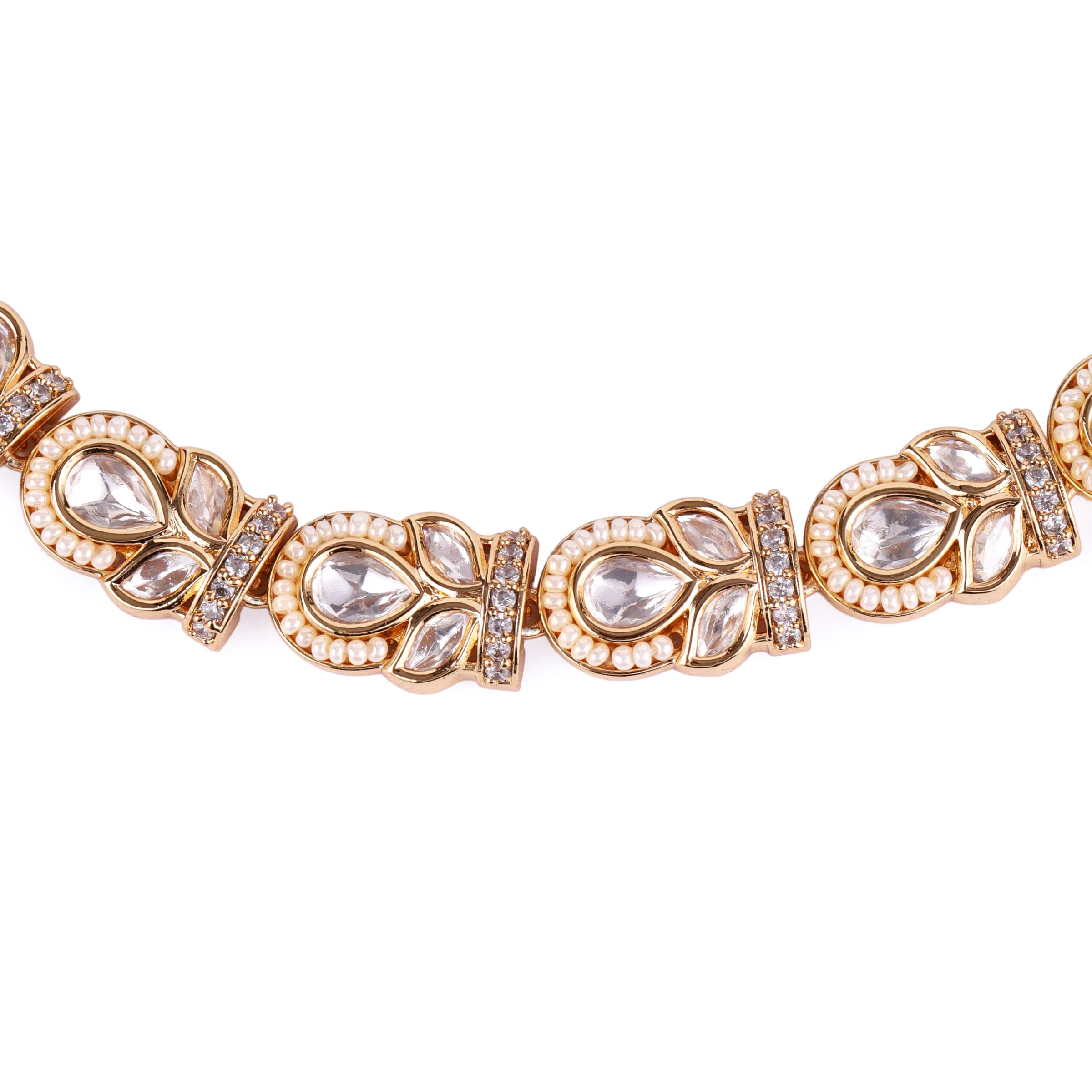 Navratri Brass Temple Necklace Set thumbnail 4